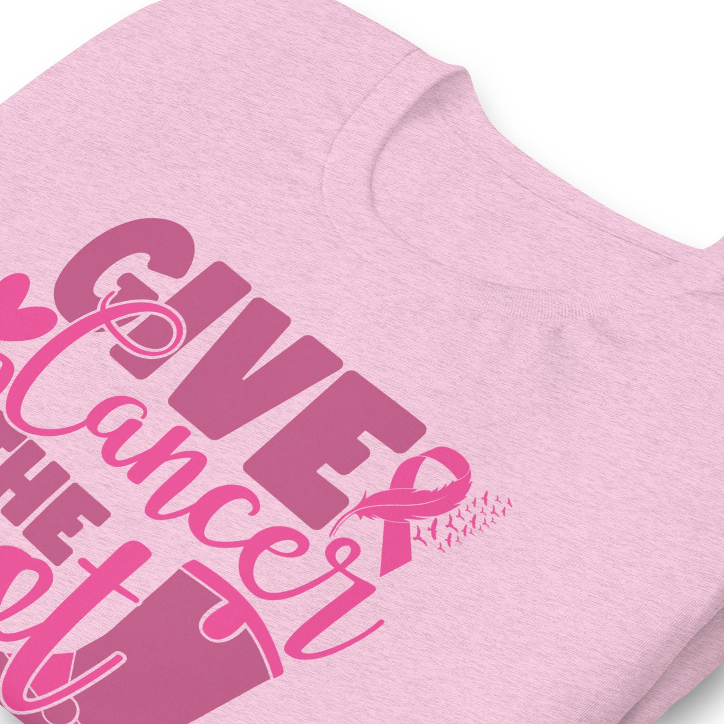 Give Cancer The Boot Breast Cancer Awareness Bella Canvas Adult T-Shirt