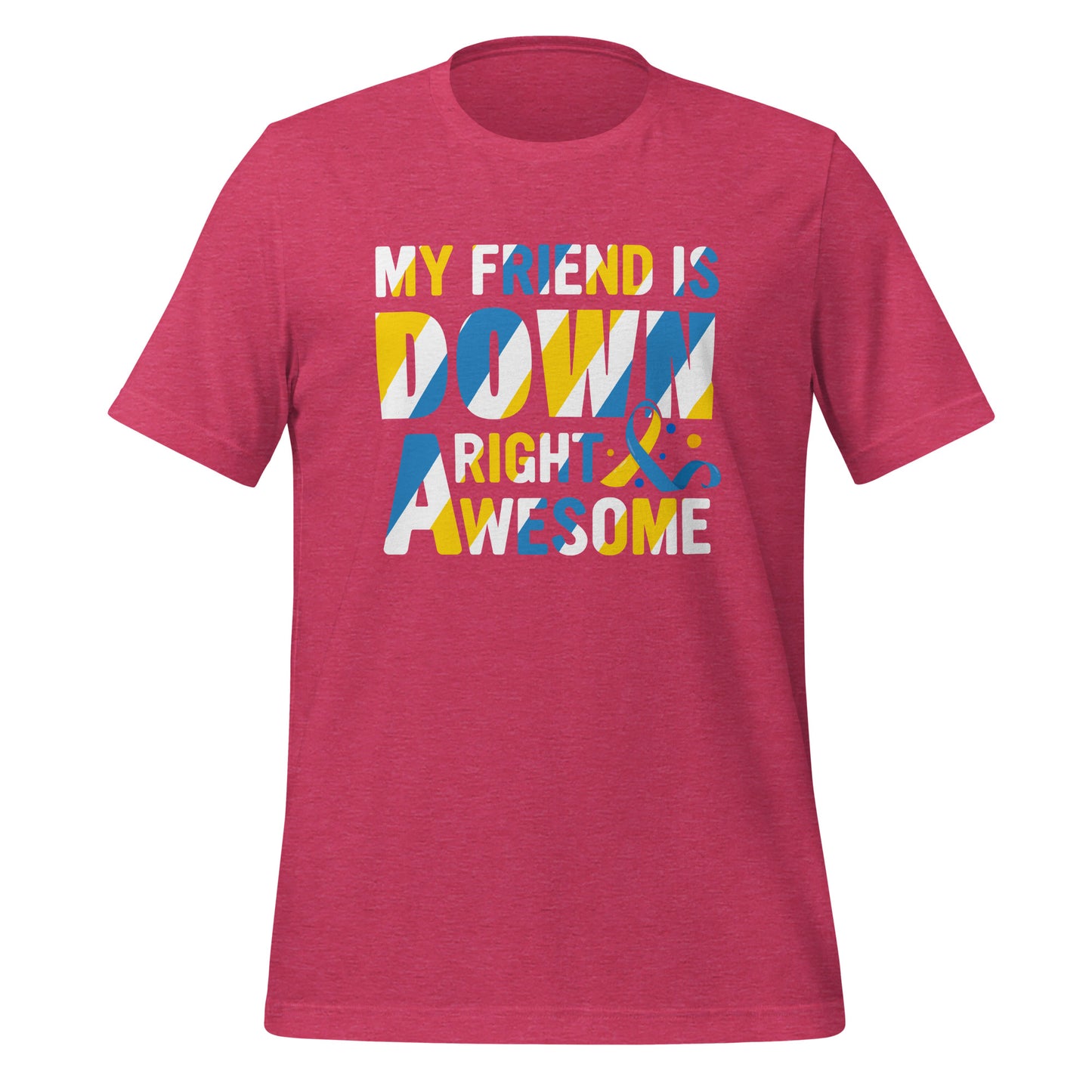Down Syndrome Awareness Quality Cotton Bella Canvas Adult T-Shirt