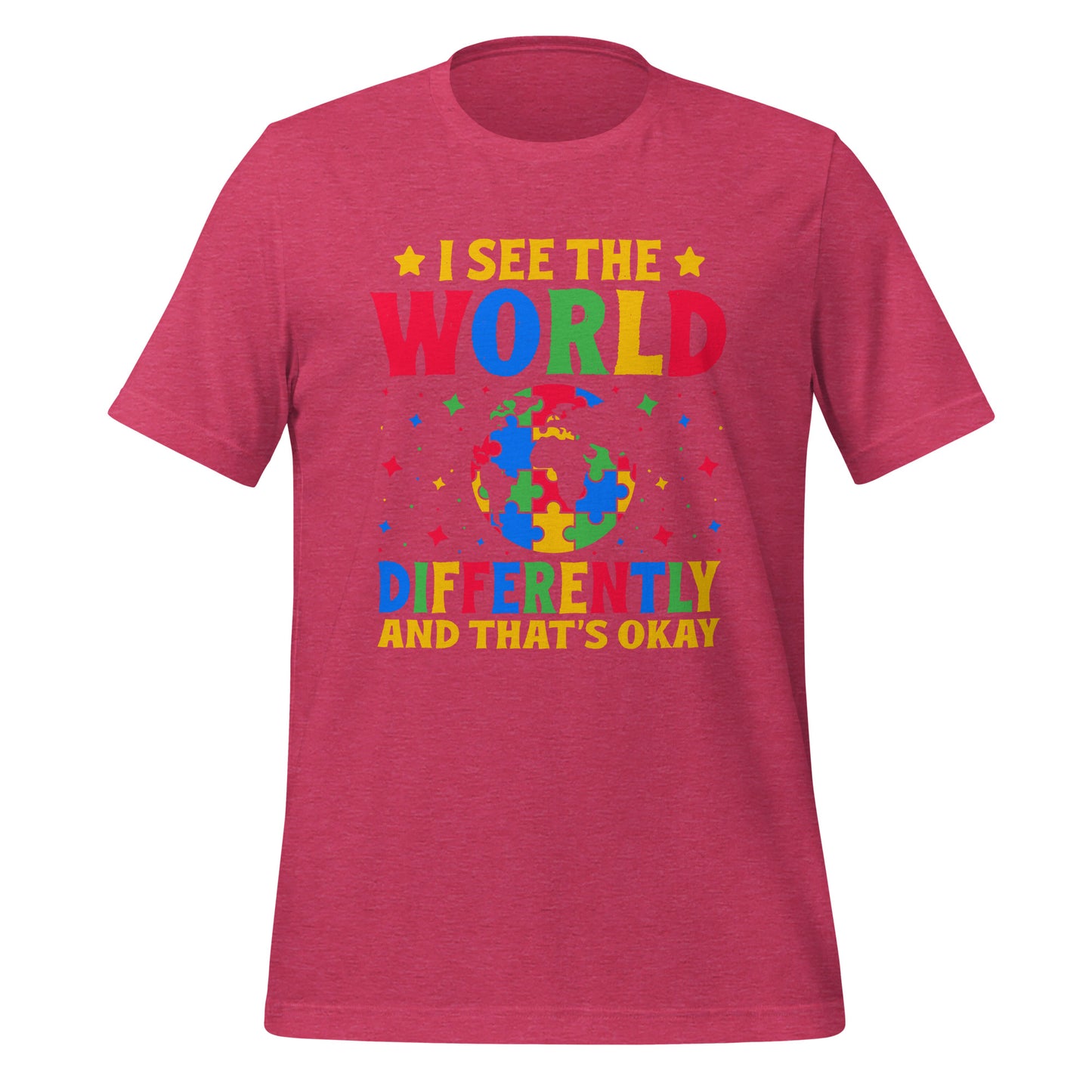Autism Acceptance Together Quality Cotton Bella Canvas Adult T-Shirt