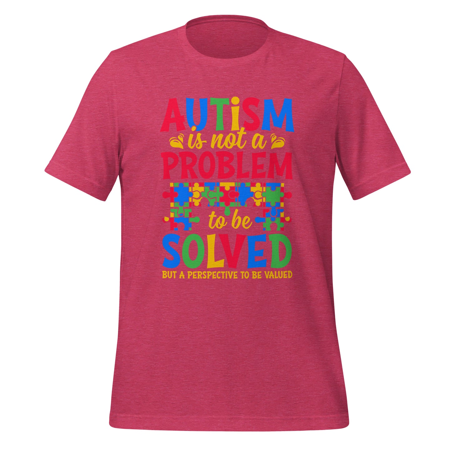 Autism Acceptance Together Quality Cotton Bella Canvas Adult T-Shirt