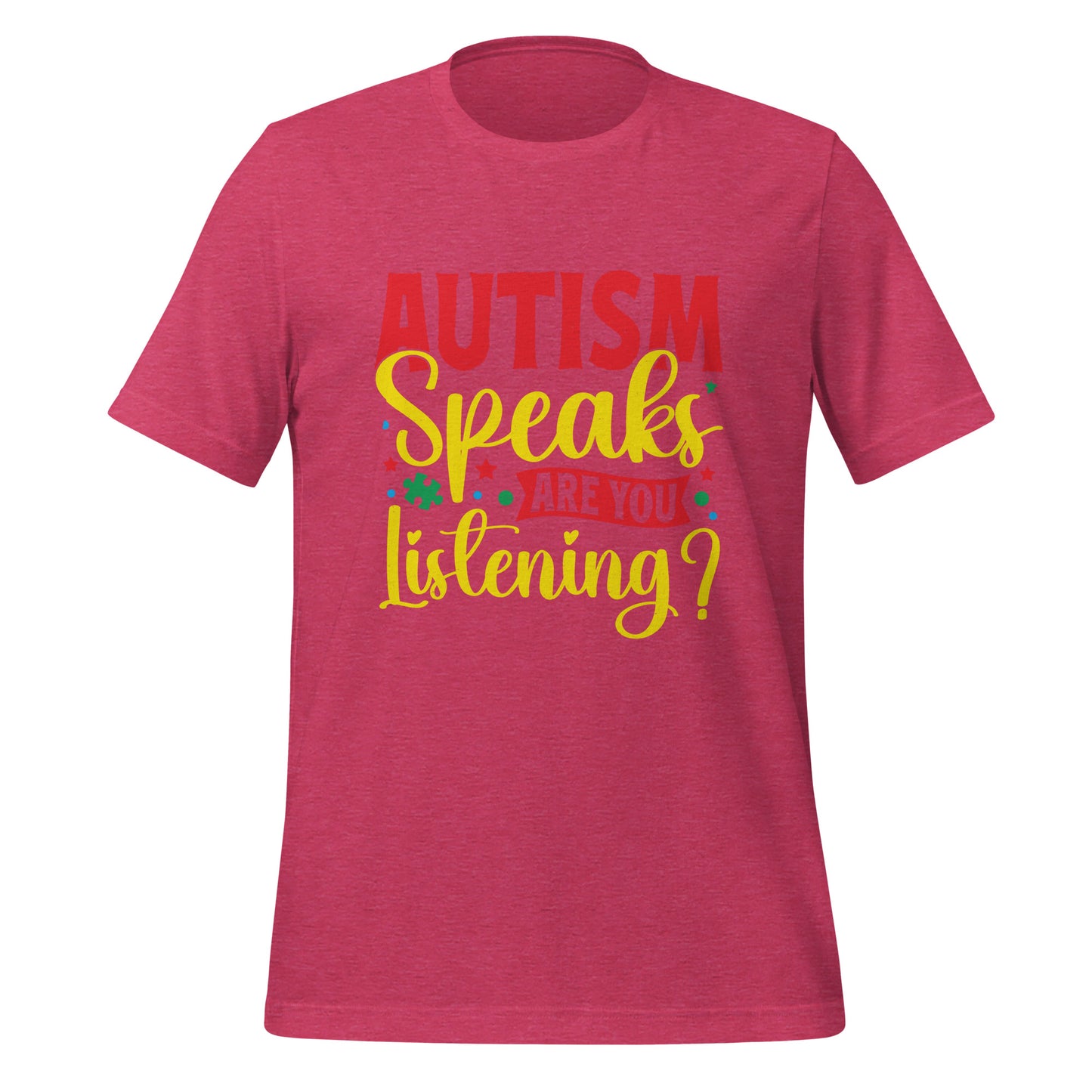 Autism Acceptance Together Quality Cotton Bella Canvas Adult T-Shirt