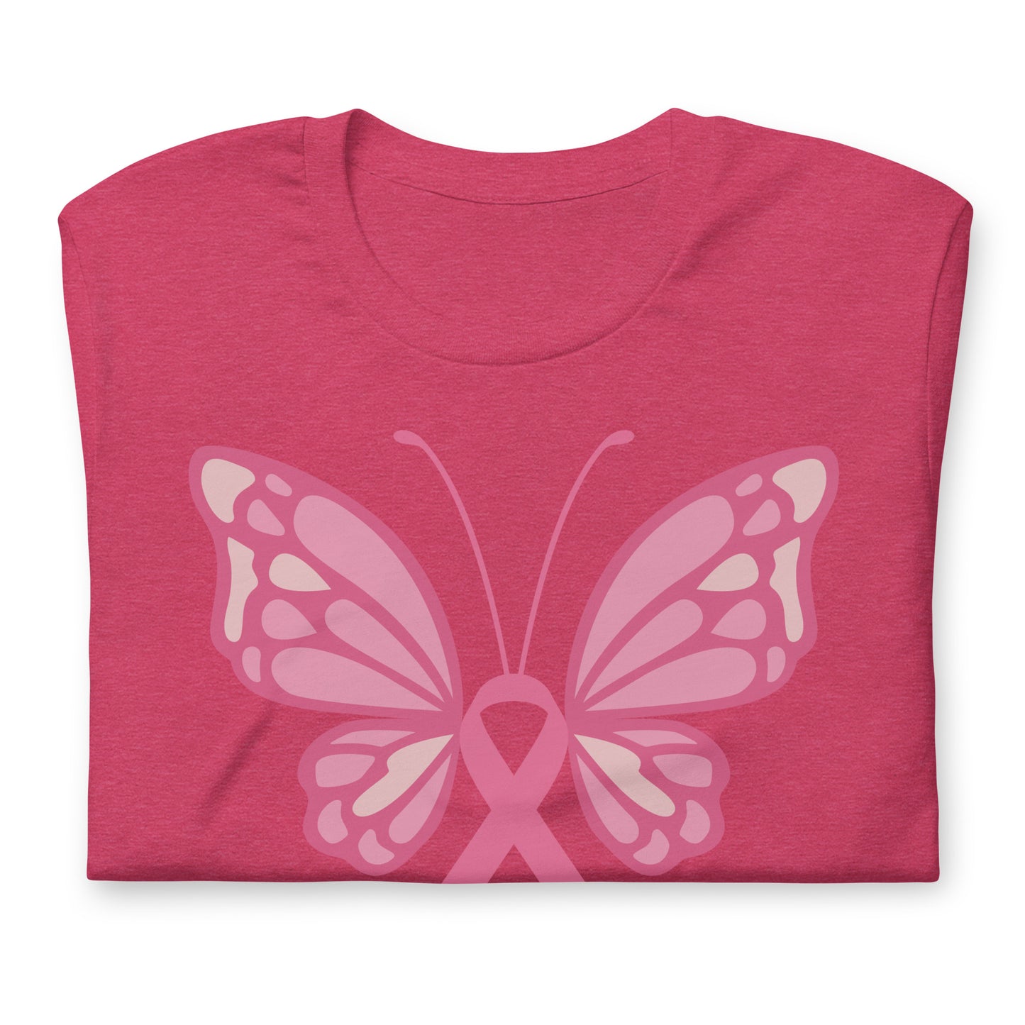 Breast Cancer Awareness Butterfly Bella Canvas Adult T-Shirt