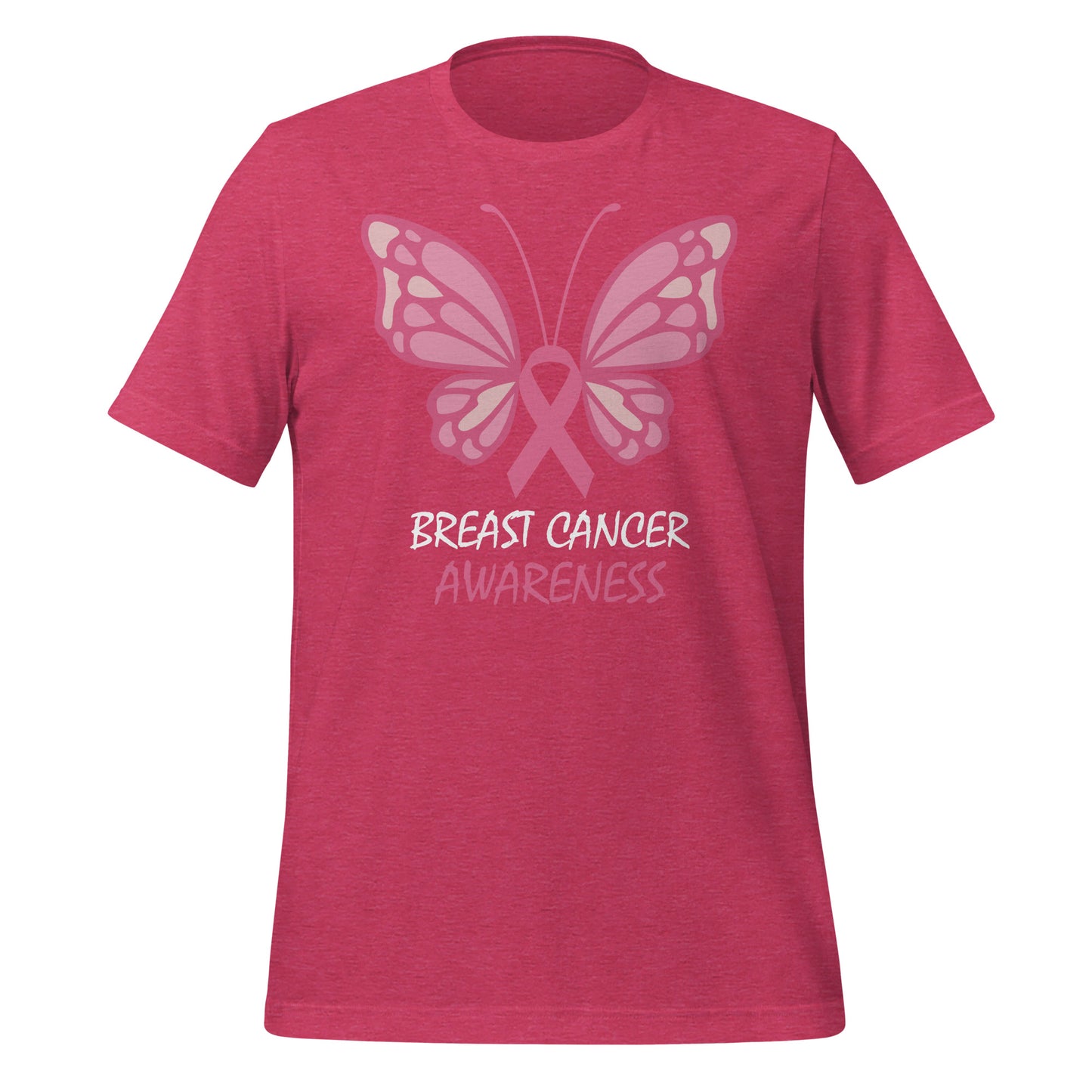 Breast Cancer Awareness Butterfly Bella Canvas Adult T-Shirt