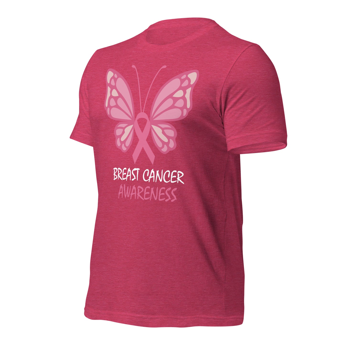 Breast Cancer Awareness Butterfly Bella Canvas Adult T-Shirt