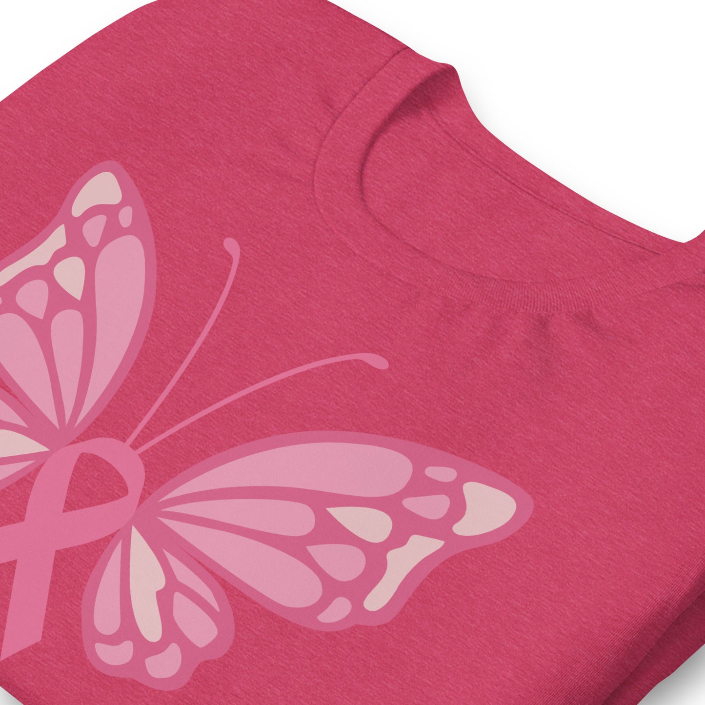 Breast Cancer Awareness Butterfly Bella Canvas Adult T-Shirt