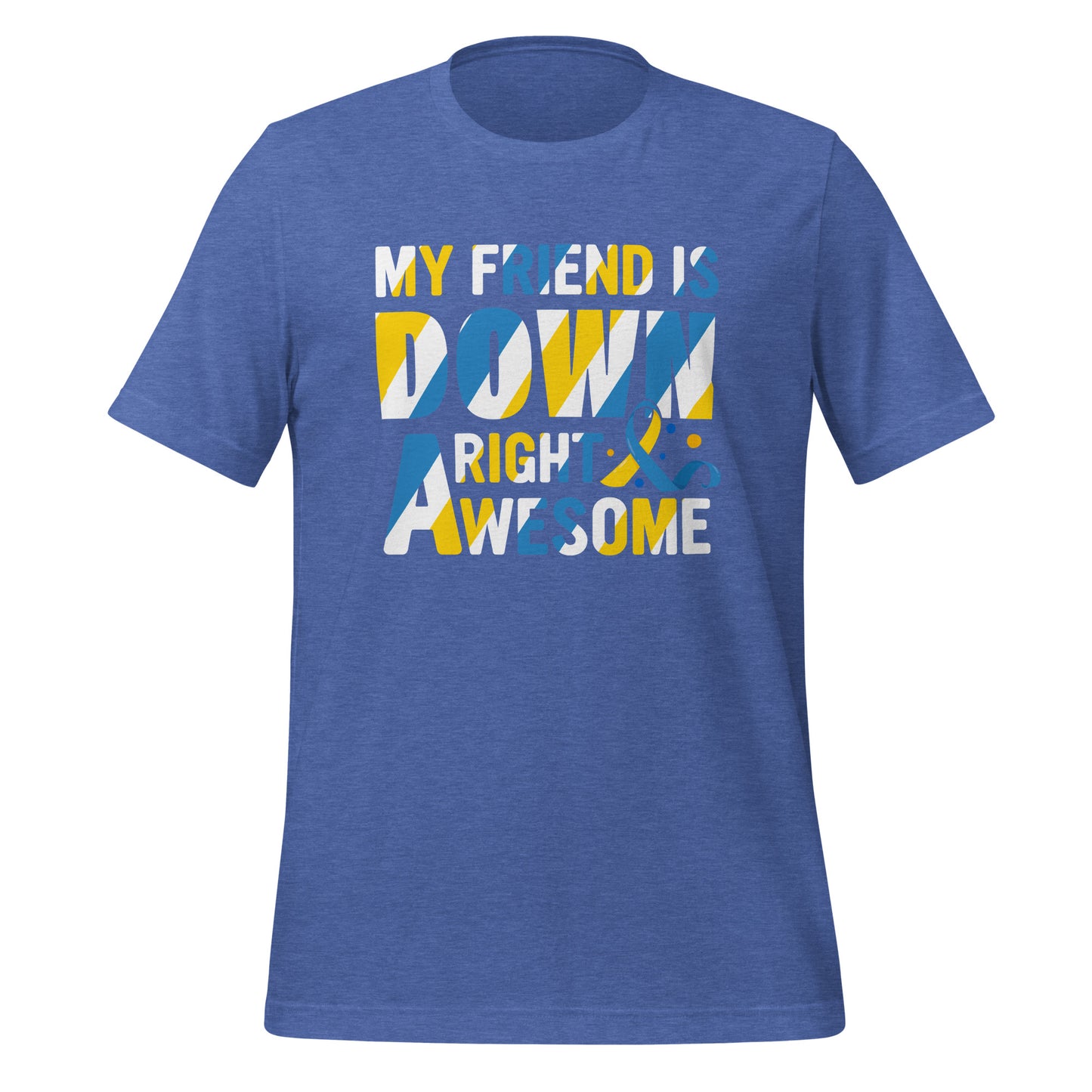 Down Syndrome Awareness Quality Cotton Bella Canvas Adult T-Shirt