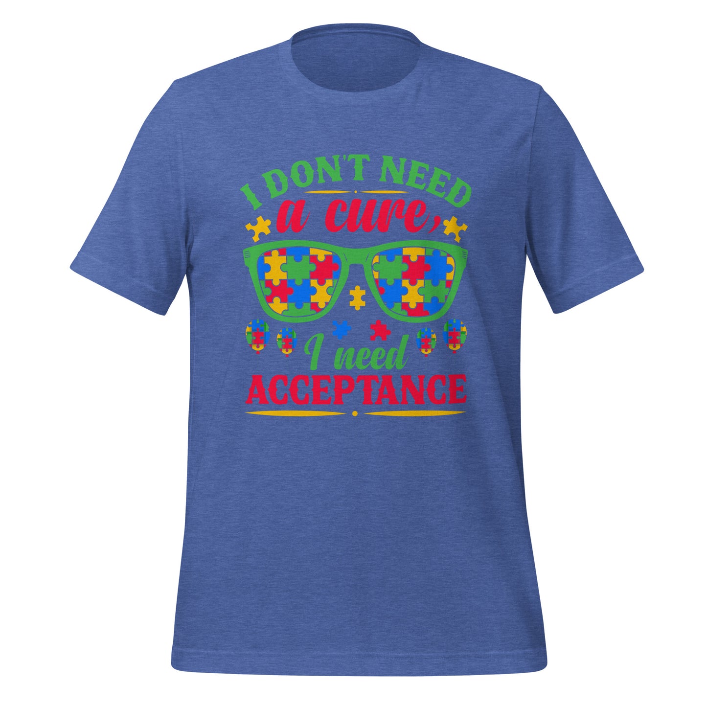 Autism Acceptance Together Quality Cotton Bella Canvas Adult T-Shirt