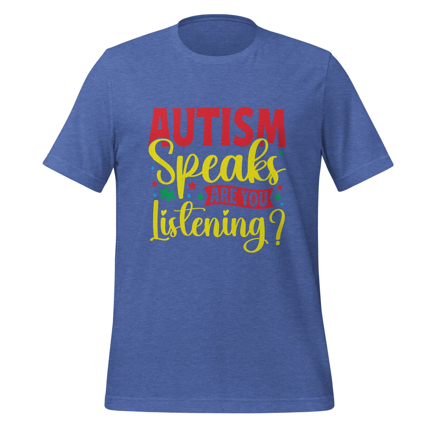 Autism Acceptance Together Quality Cotton Bella Canvas Adult T-Shirt