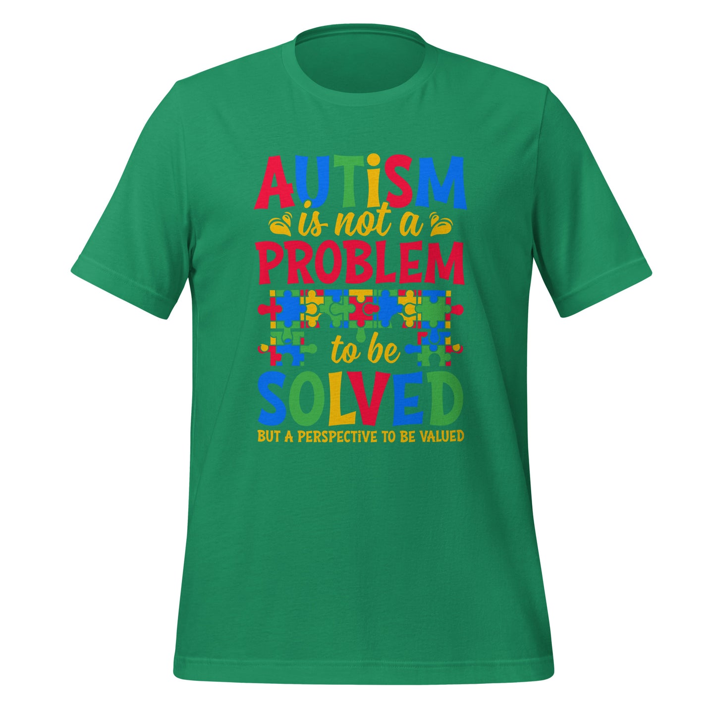 Autism Acceptance Together Quality Cotton Bella Canvas Adult T-Shirt