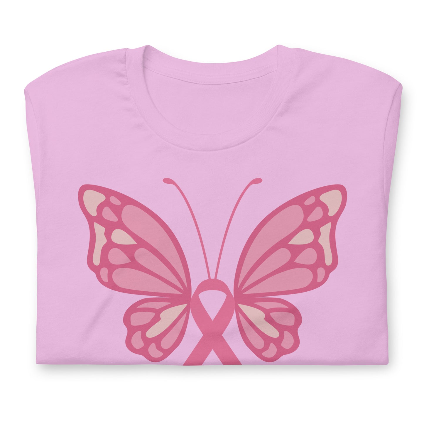 Breast Cancer Awareness Butterfly Bella Canvas Adult T-Shirt