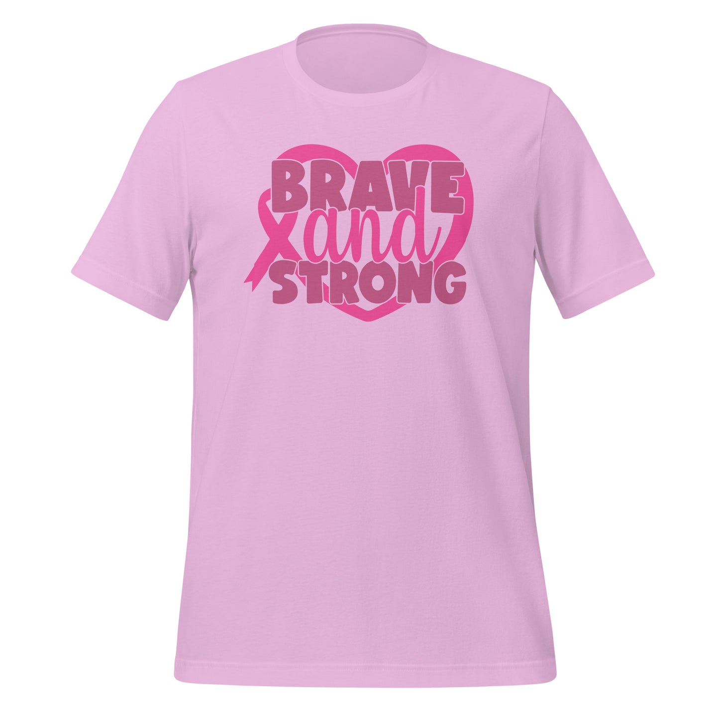 Brave and Strong Breast Cancer Awareness Bella Canvas Adult T-Shirt
