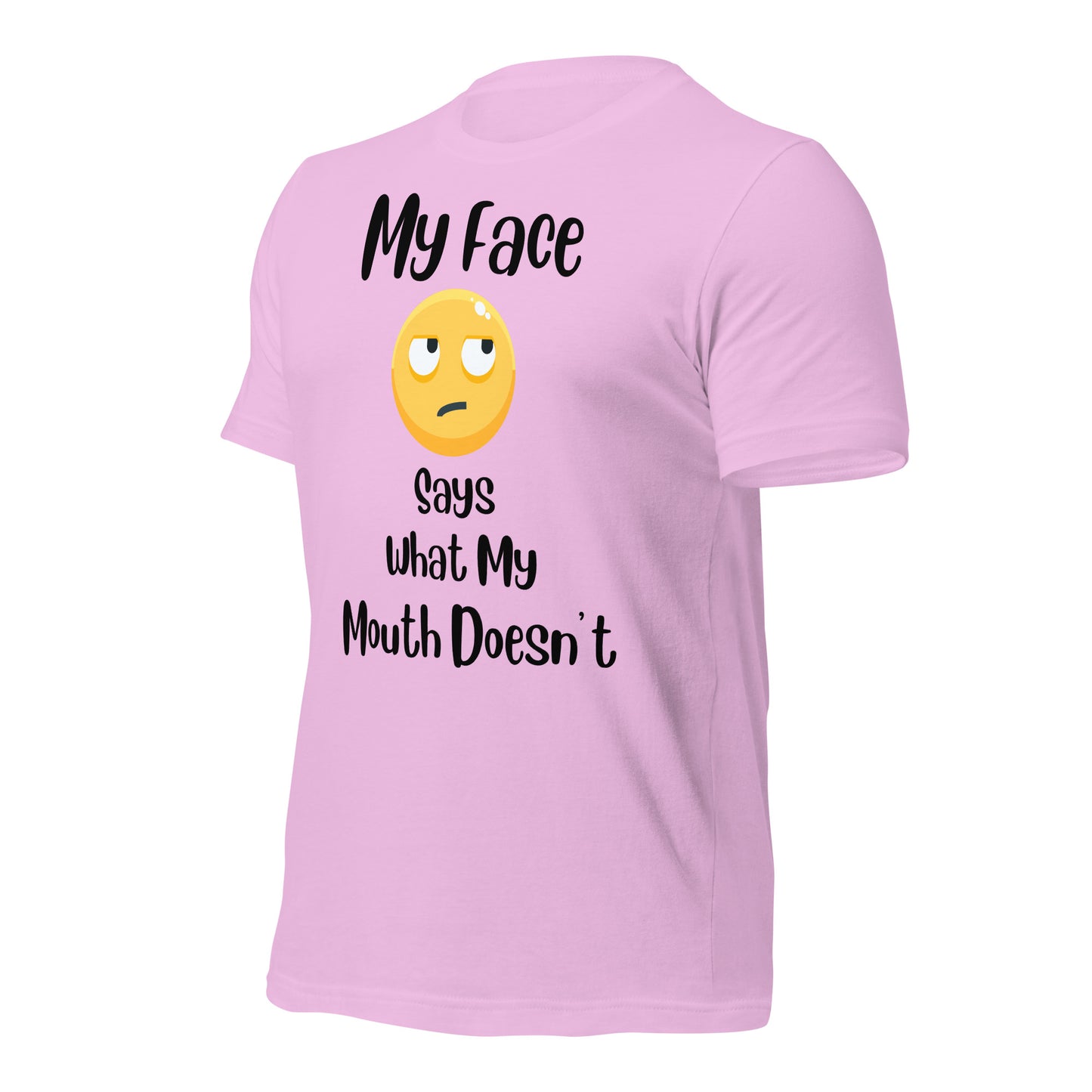 My Face Says What My Mouth Doesn't Quality Cotton Bella Canvas Adult T-shirt