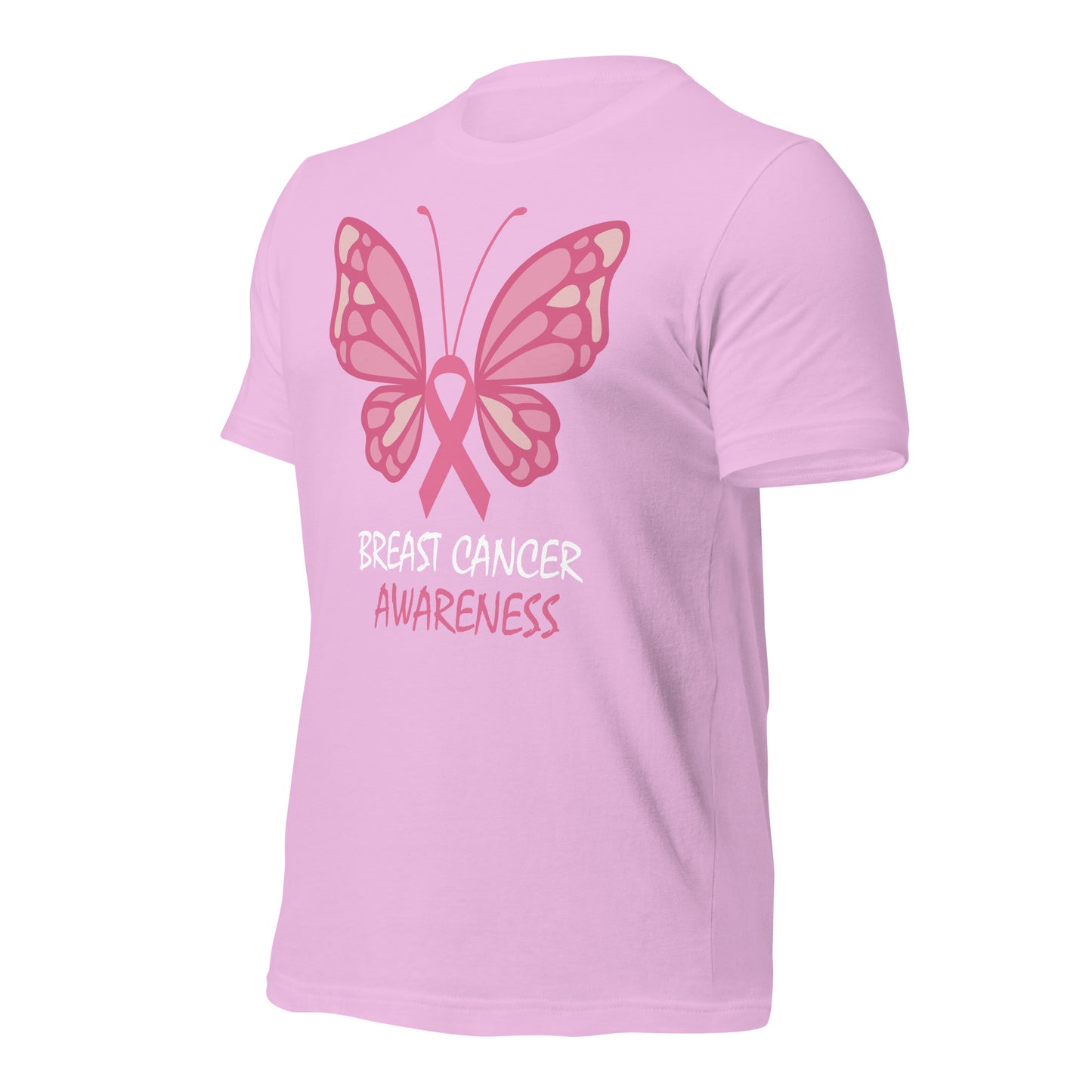Breast Cancer Awareness Butterfly Bella Canvas Adult T-Shirt