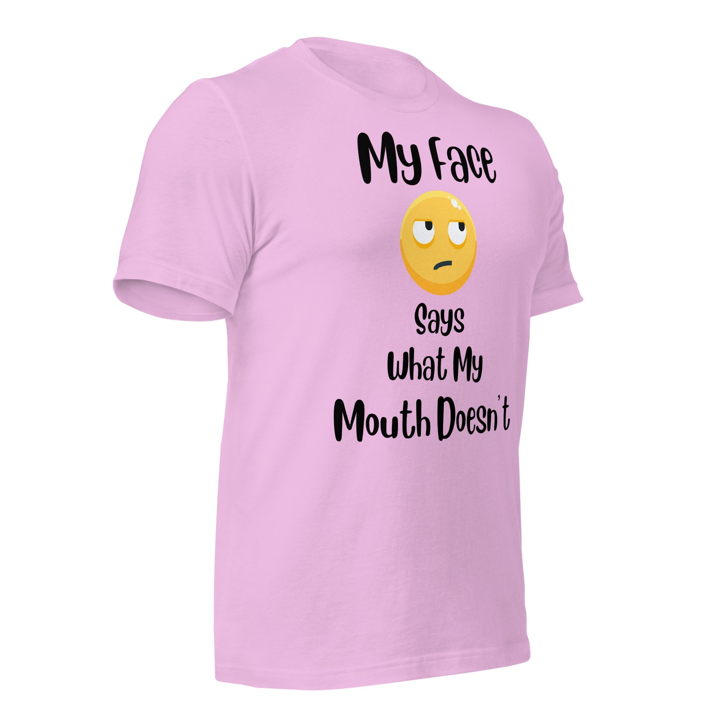 My Face Says What My Mouth Doesn't Quality Cotton Bella Canvas Adult T-shirt