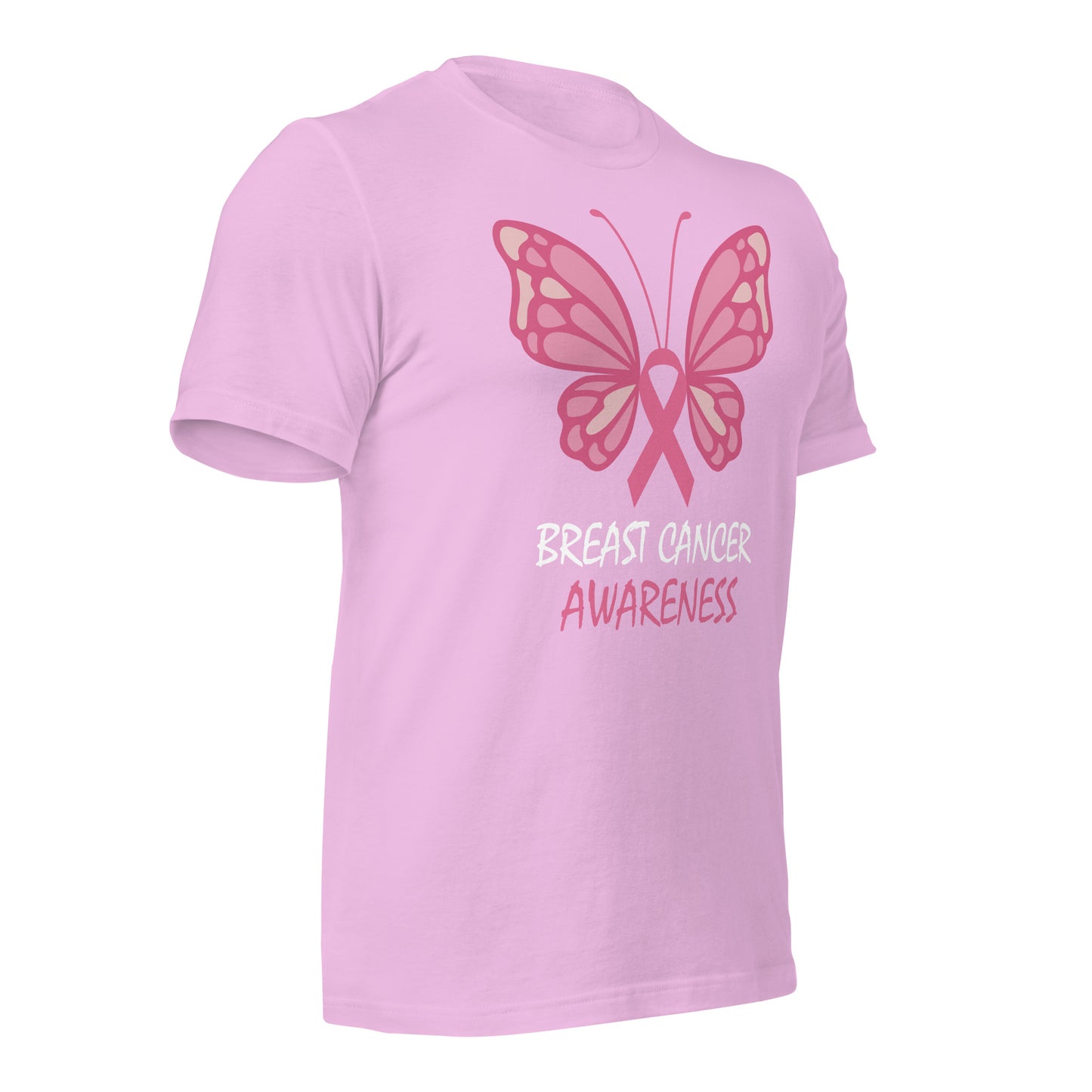 Breast Cancer Awareness Butterfly Bella Canvas Adult T-Shirt