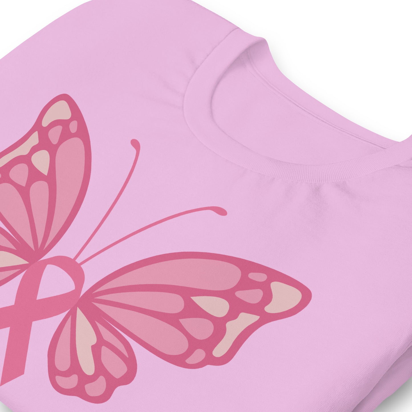 Breast Cancer Awareness Butterfly Bella Canvas Adult T-Shirt