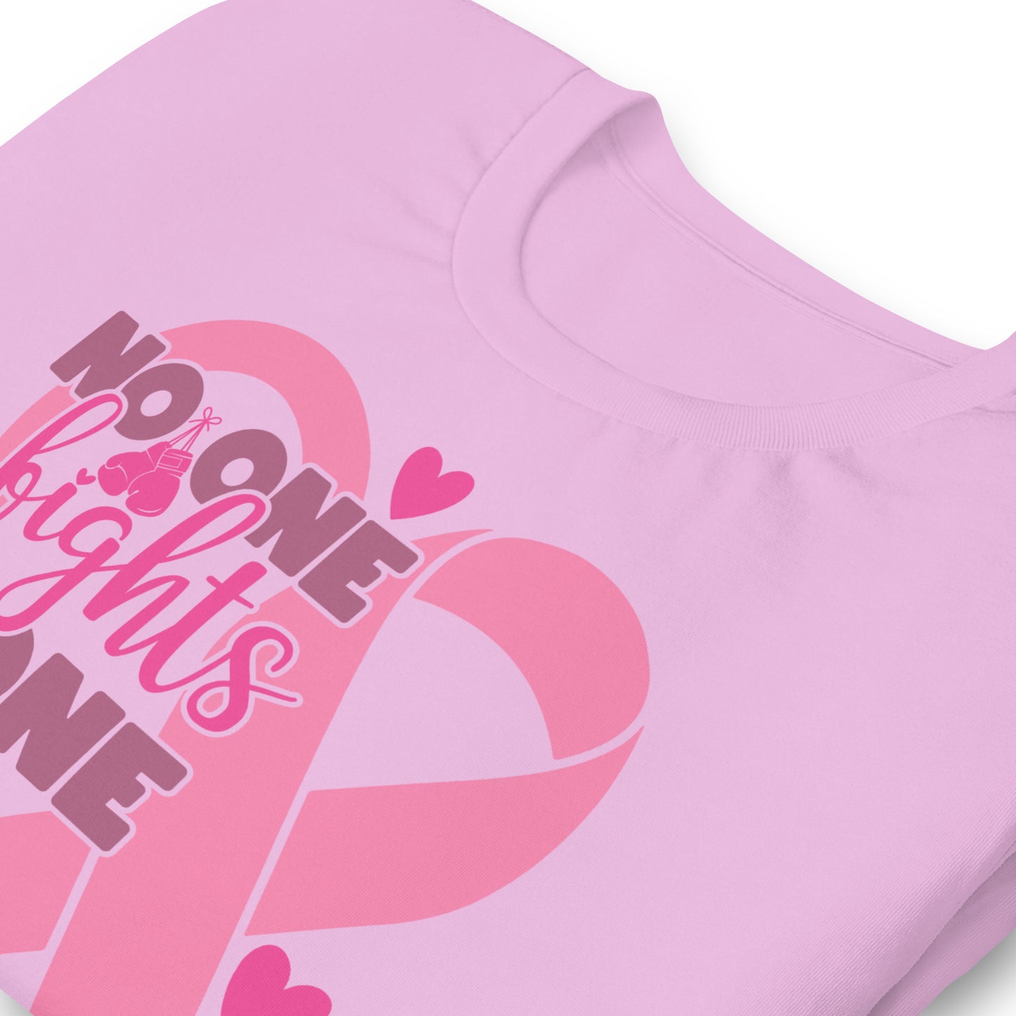 No Fights Alone Breast Cancer Awareness Bella Canvas Adult T-Shirt