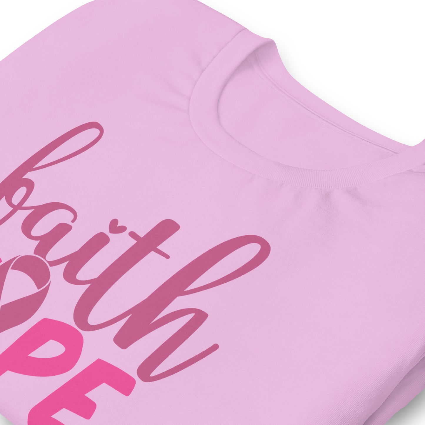 Faith Hope Love Breast Cancer Awareness Bella Canvas Adult T-Shirt