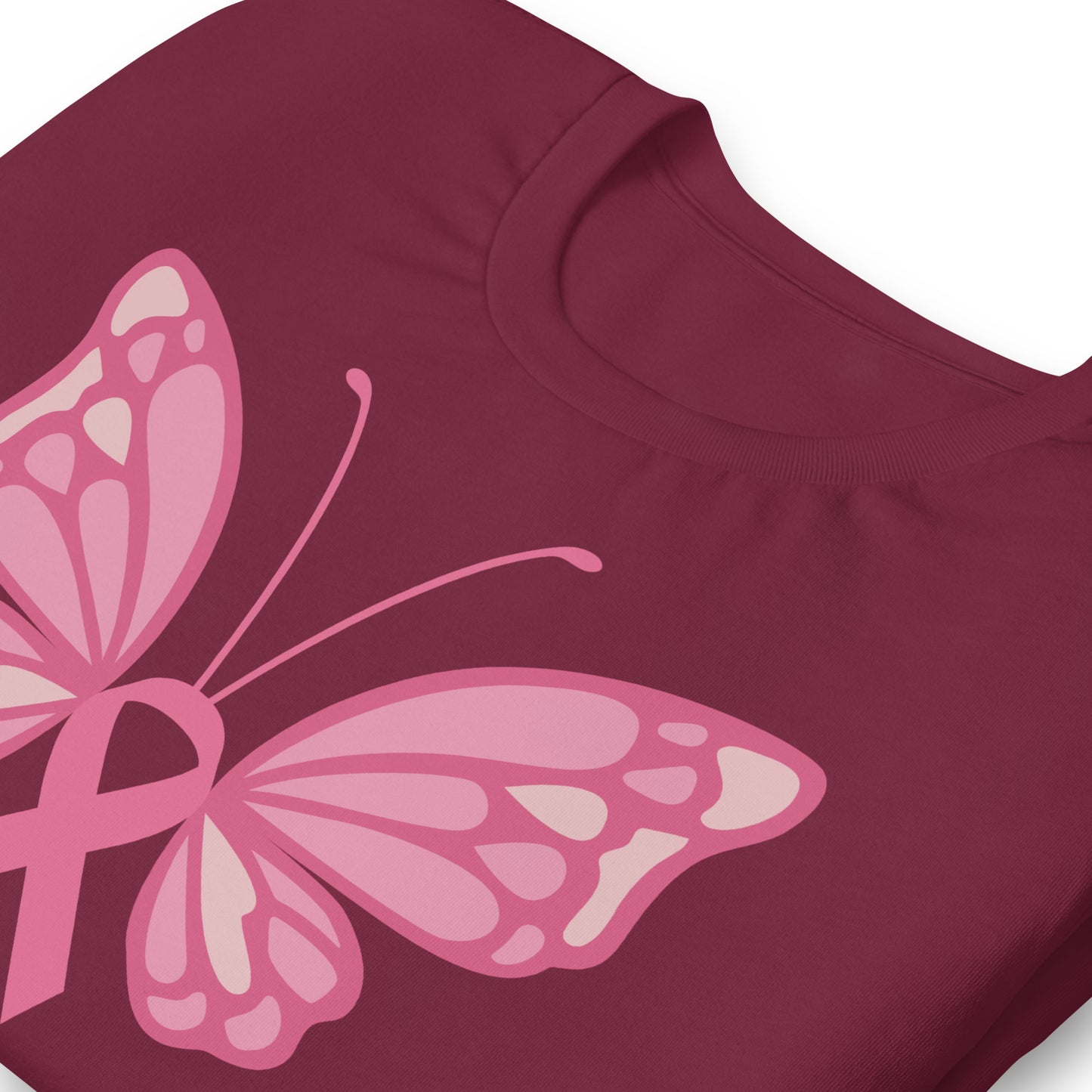 Breast Cancer Awareness Butterfly Bella Canvas Adult T-Shirt