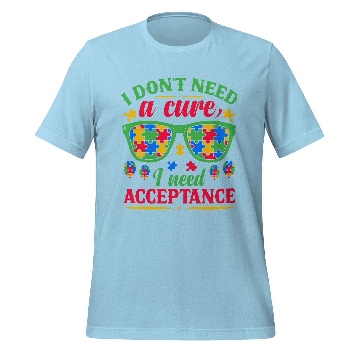 Autism Acceptance Together Quality Cotton Bella Canvas Adult T-Shirt