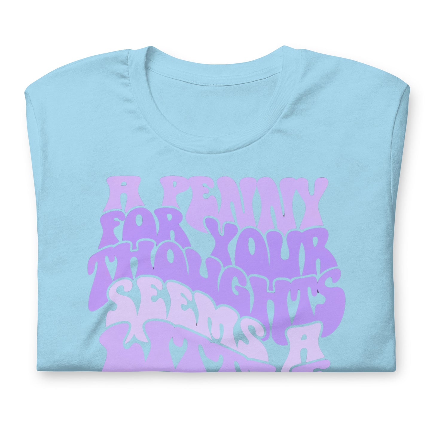 A Penny For Your Thoughts Seems A Little Pricey Funny Bella Canvas Adult T-Shirt