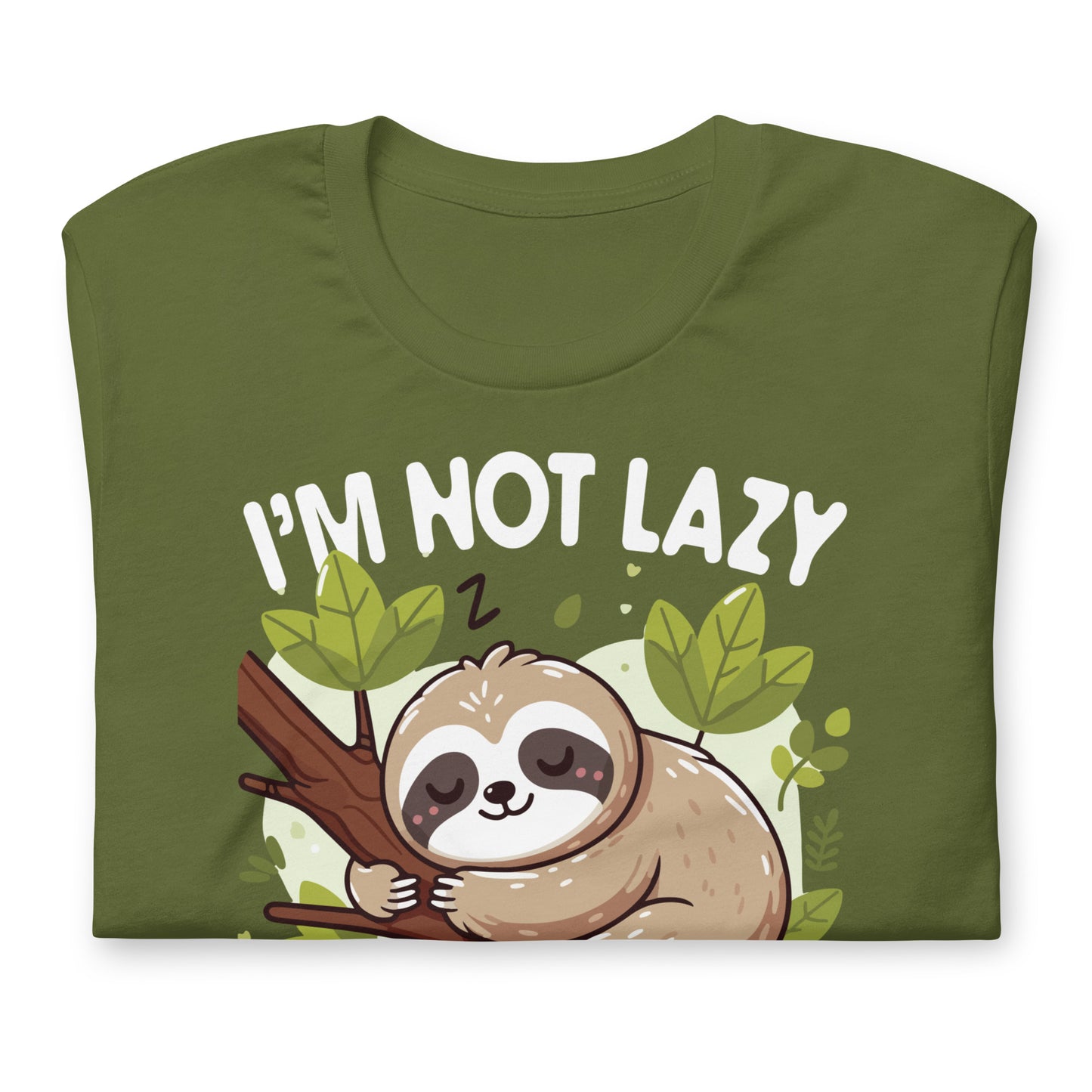 I'm Not Lazy I Just Really Enjoy Doing Nothing Funny Sloth Bella Canvas Adult T-Shirt