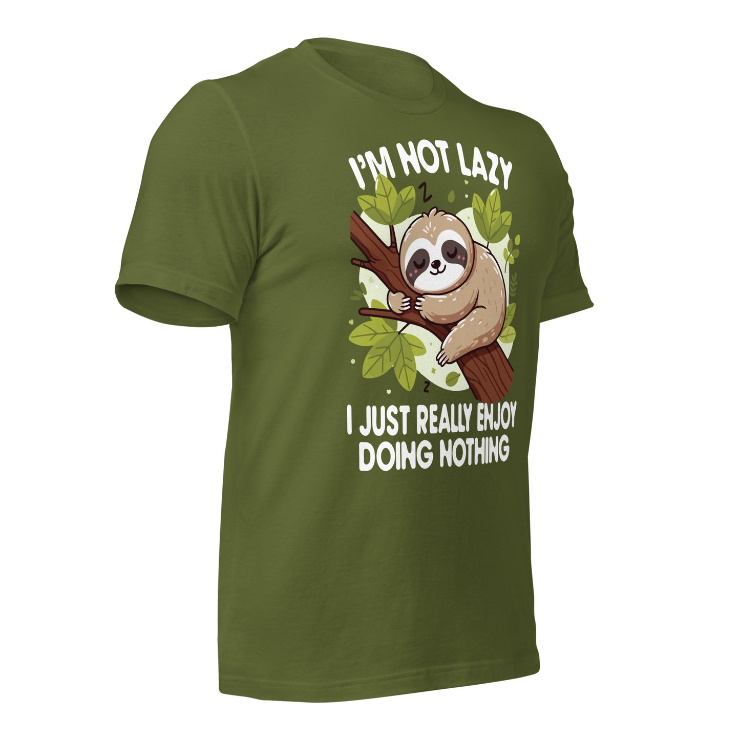I'm Not Lazy I Just Really Enjoy Doing Nothing Funny Sloth Bella Canvas Adult T-Shirt