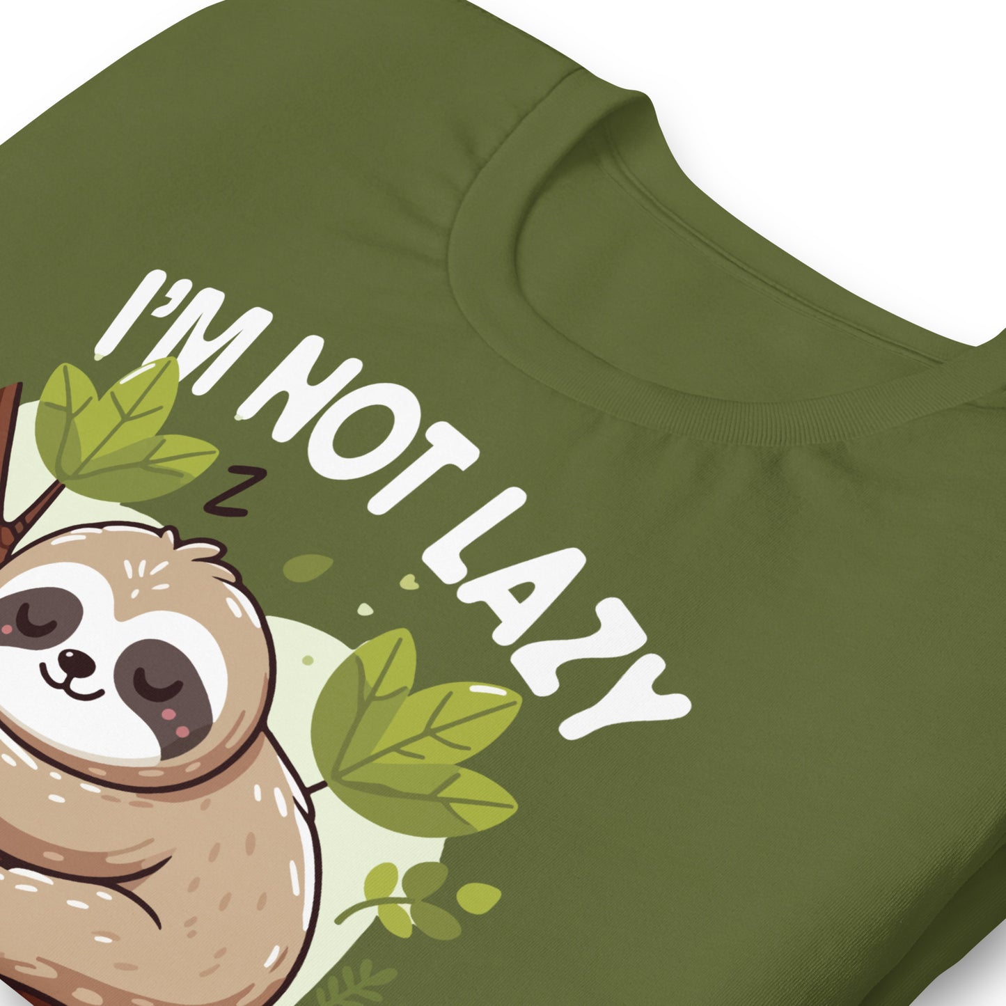 I'm Not Lazy I Just Really Enjoy Doing Nothing Funny Sloth Bella Canvas Adult T-Shirt