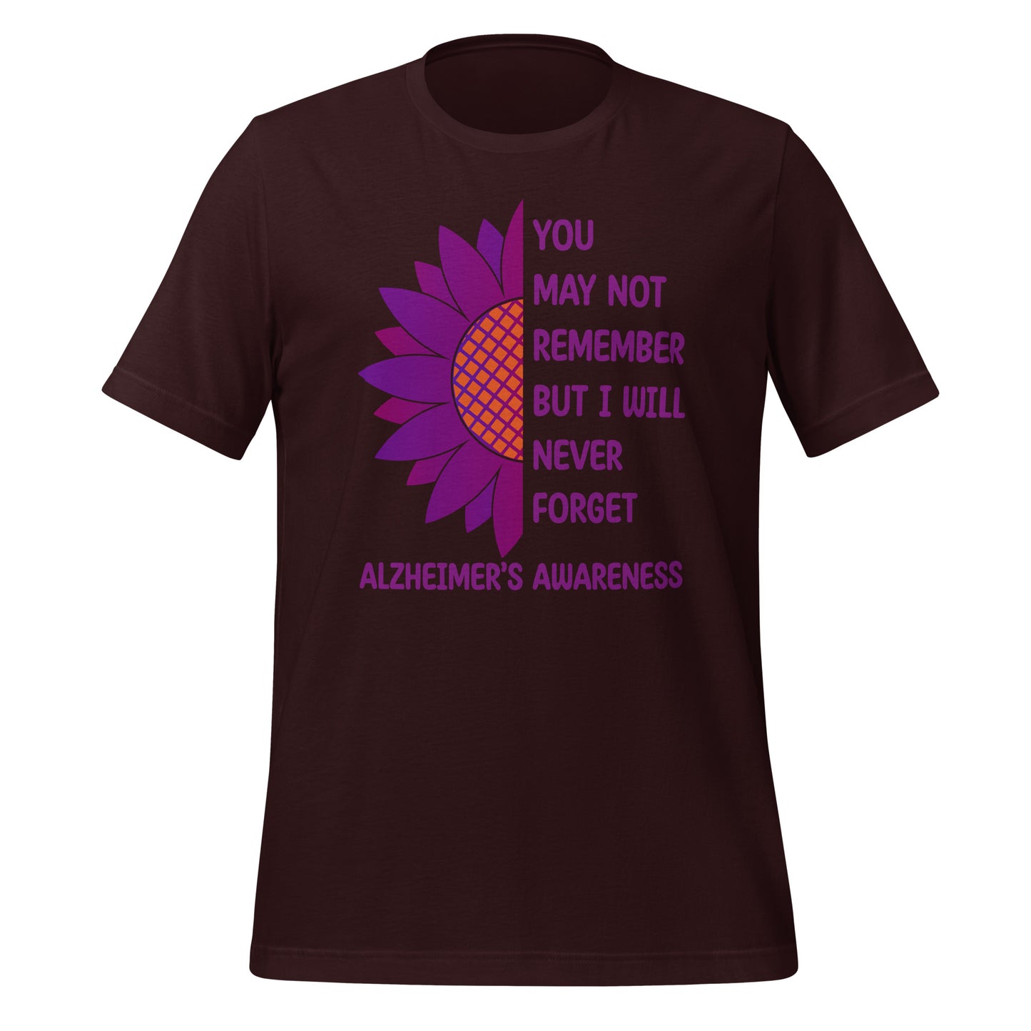 Alzheimer's Awareness Quality Cotton Bella Canvas Adult T-Shirt