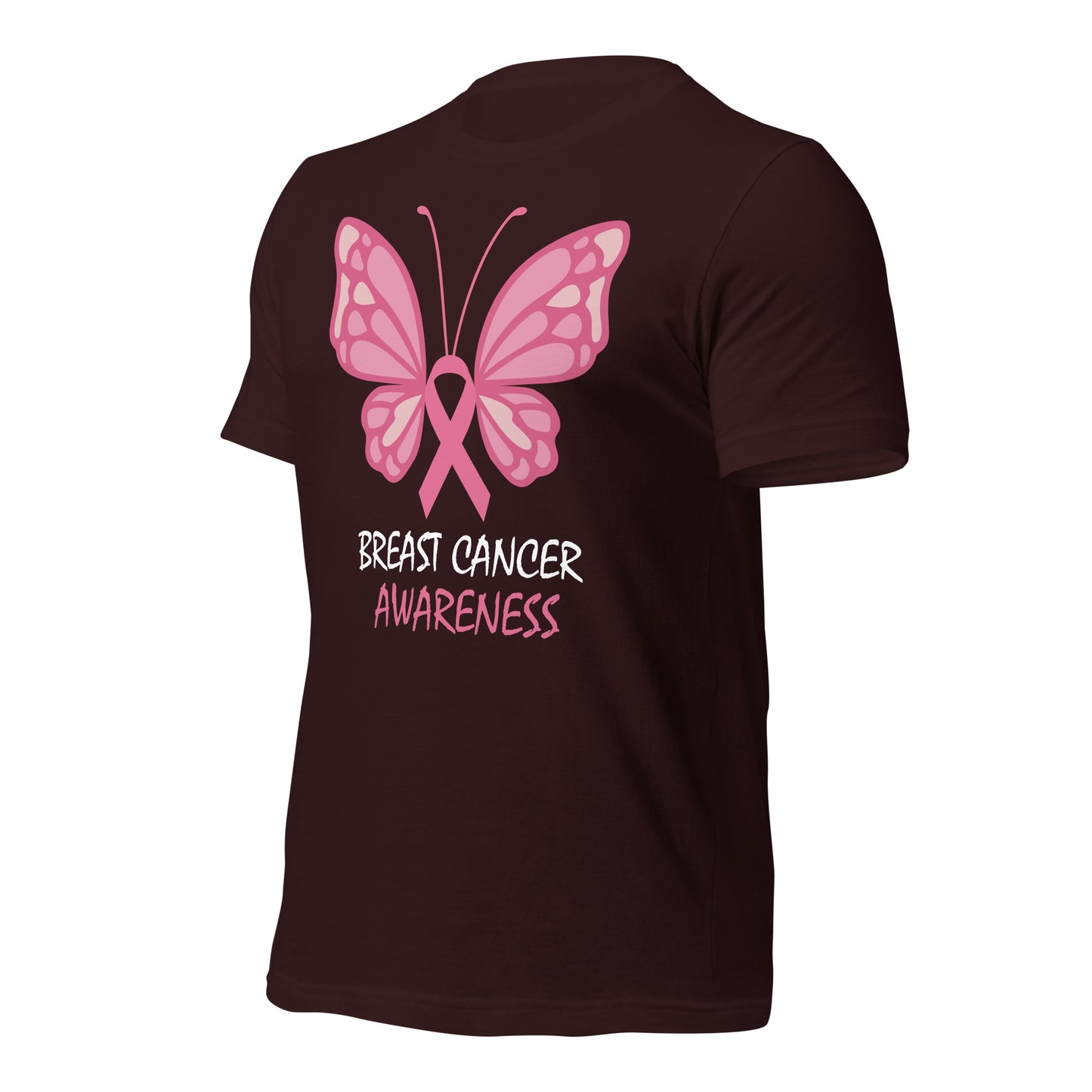 Breast Cancer Awareness Butterfly Bella Canvas Adult T-Shirt