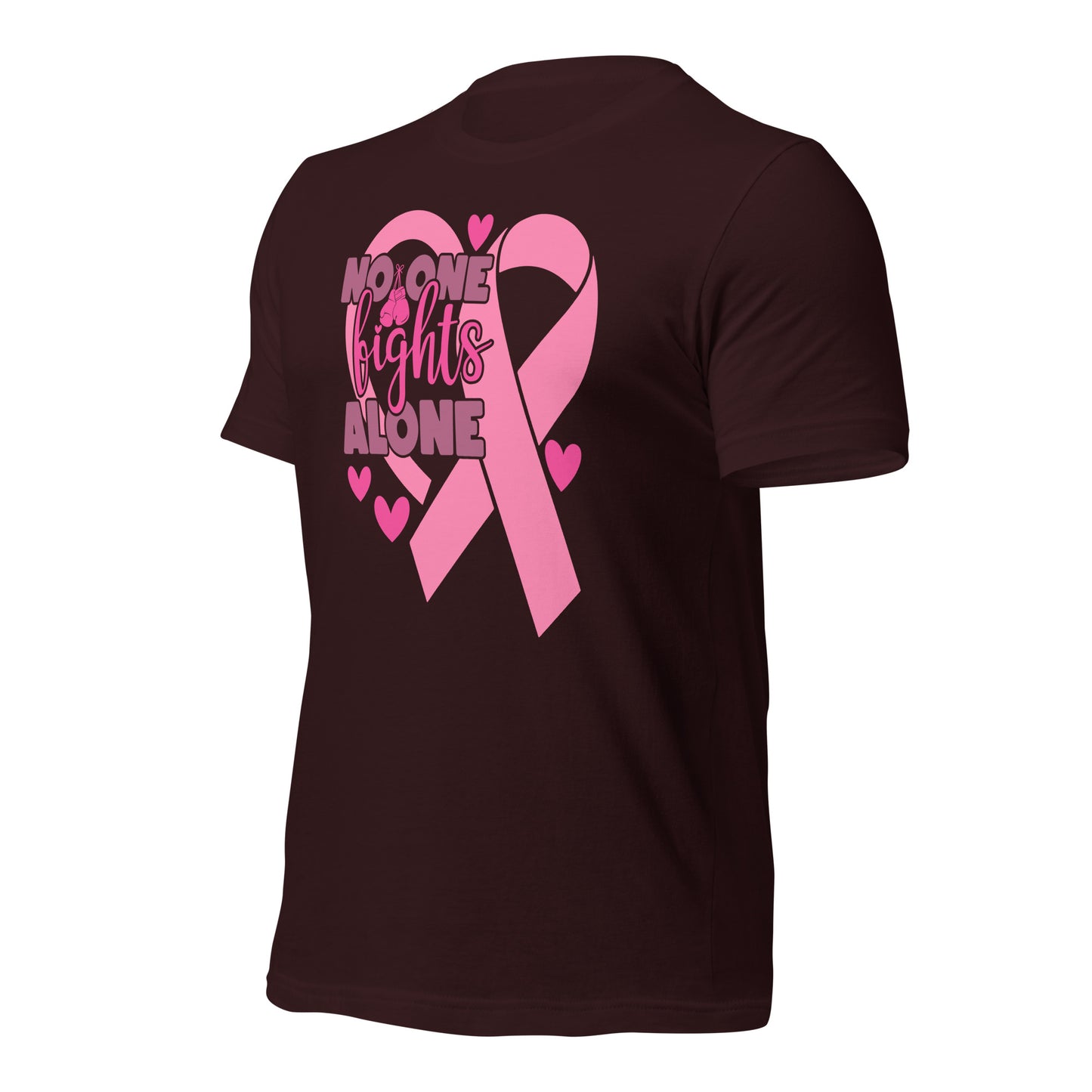 No Fights Alone Breast Cancer Awareness Bella Canvas Adult T-Shirt