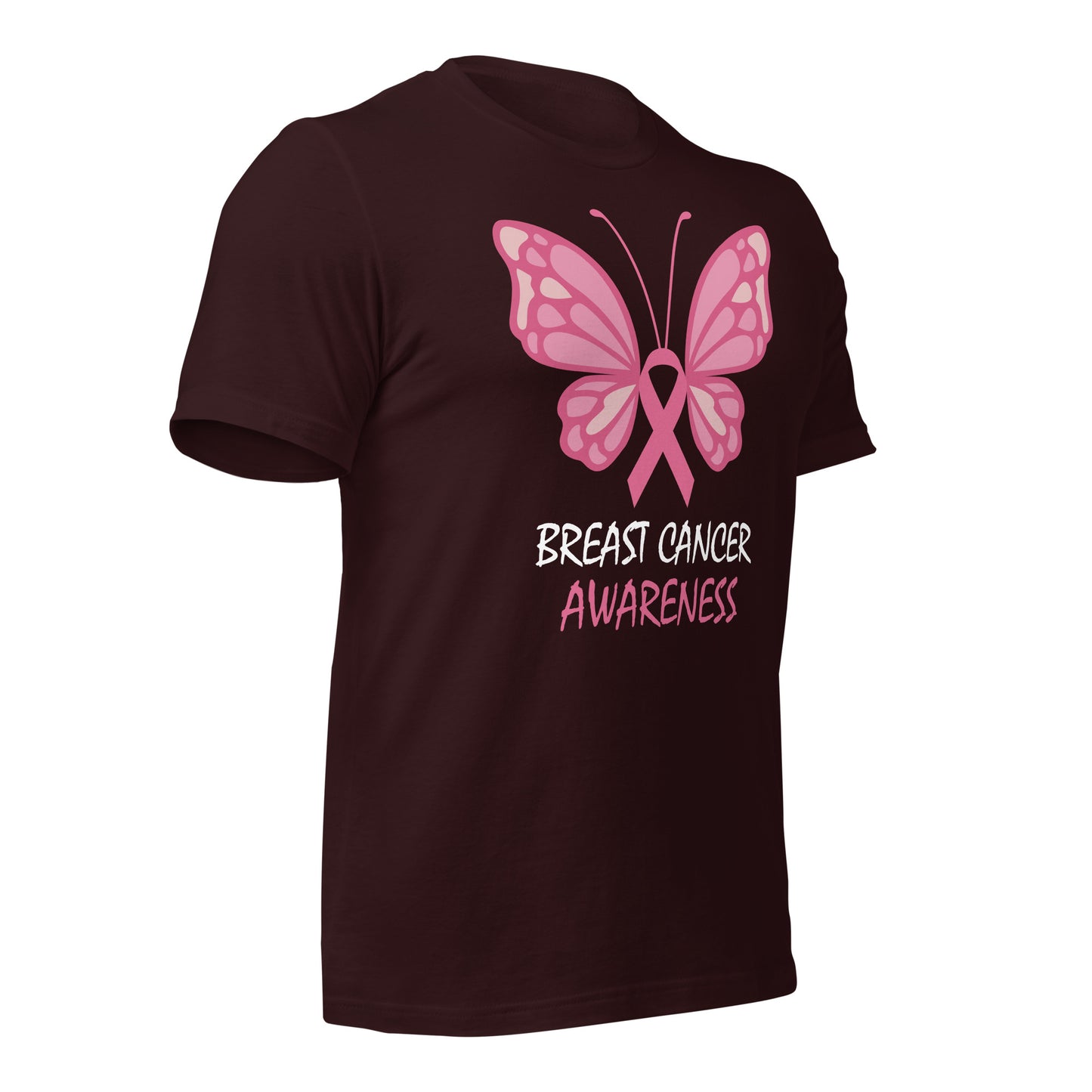 Breast Cancer Awareness Butterfly Bella Canvas Adult T-Shirt