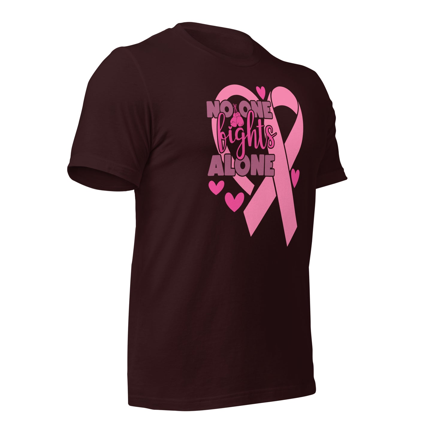 No Fights Alone Breast Cancer Awareness Bella Canvas Adult T-Shirt