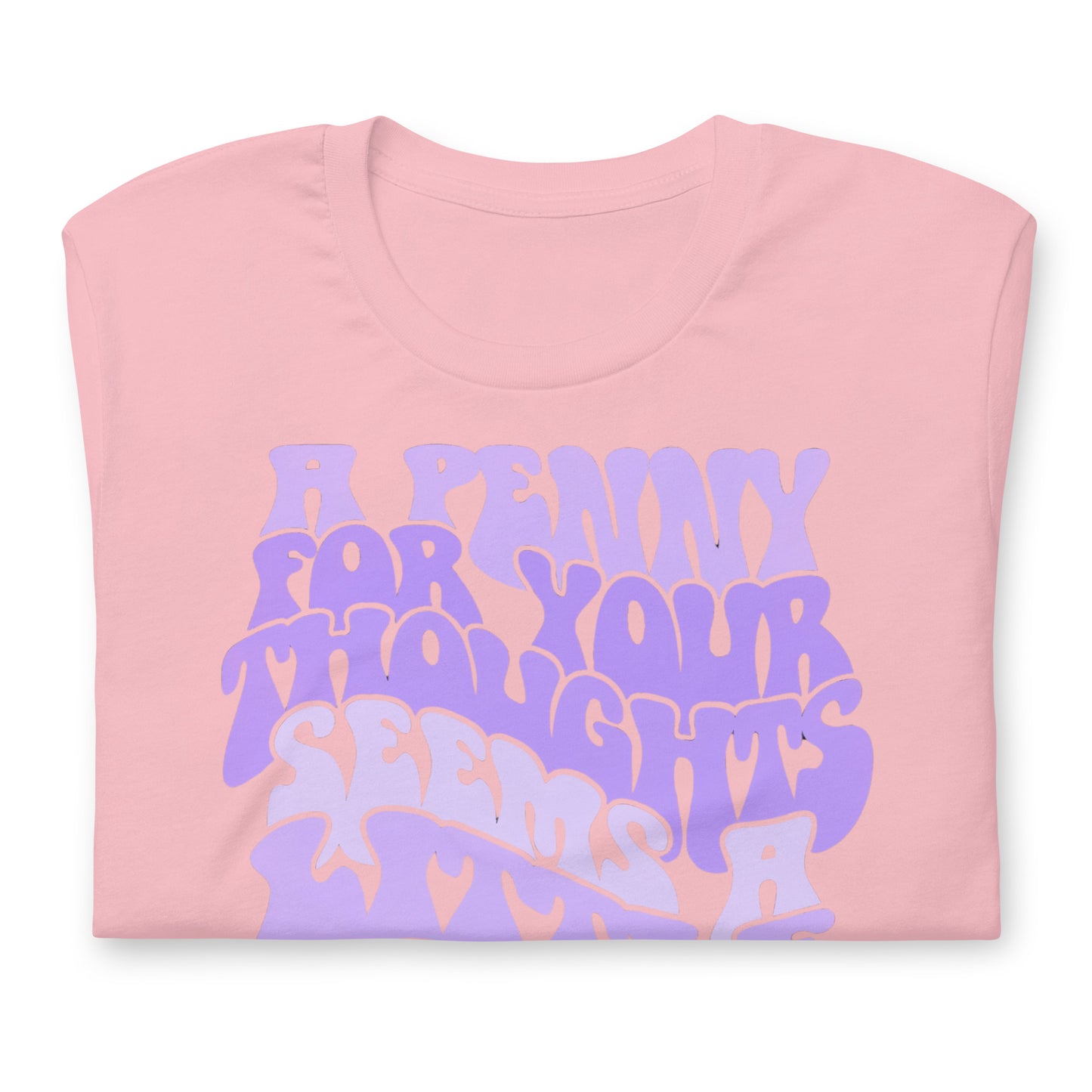 A Penny For Your Thoughts Seems A Little Pricey Funny Bella Canvas Adult T-Shirt