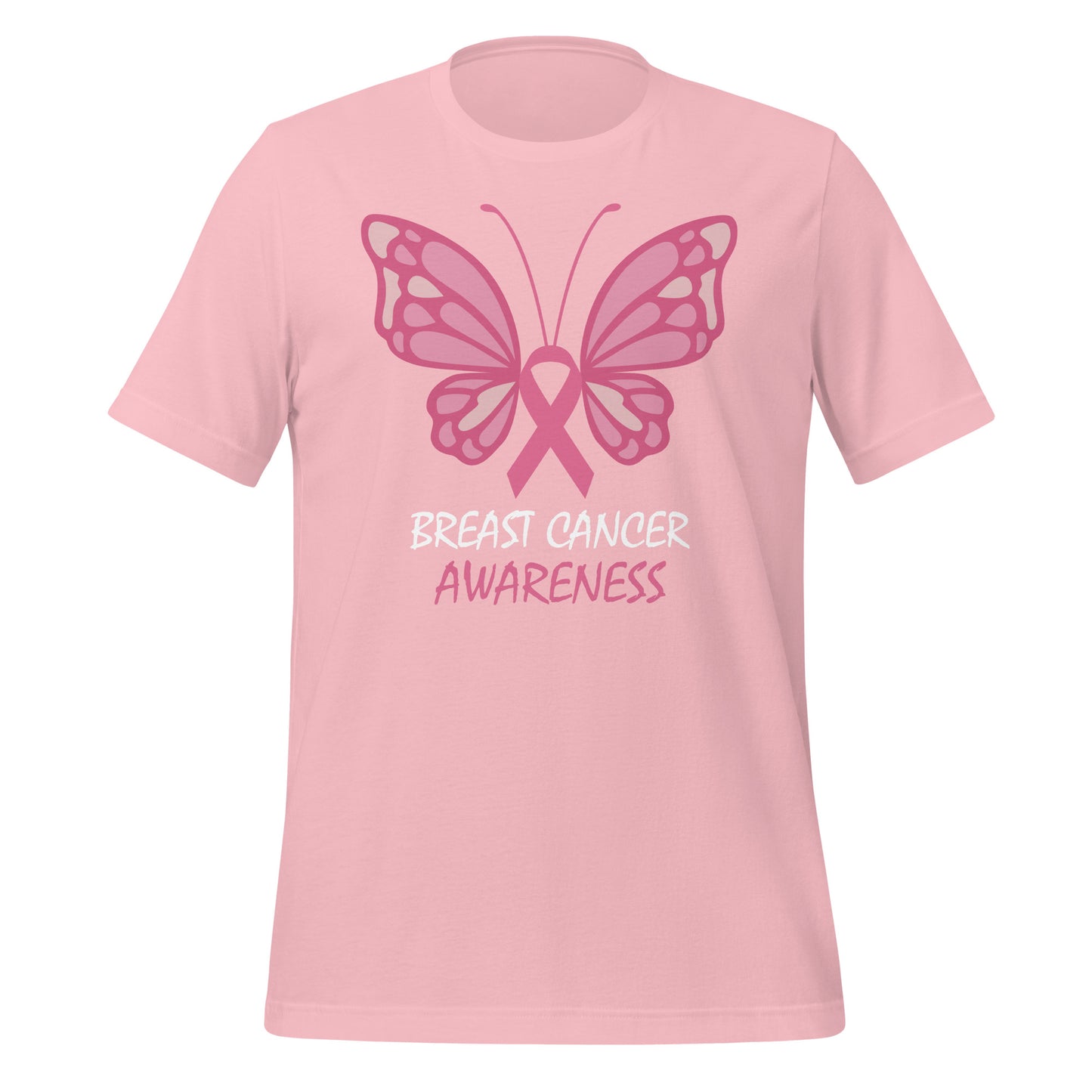 Breast Cancer Awareness Butterfly Bella Canvas Adult T-Shirt