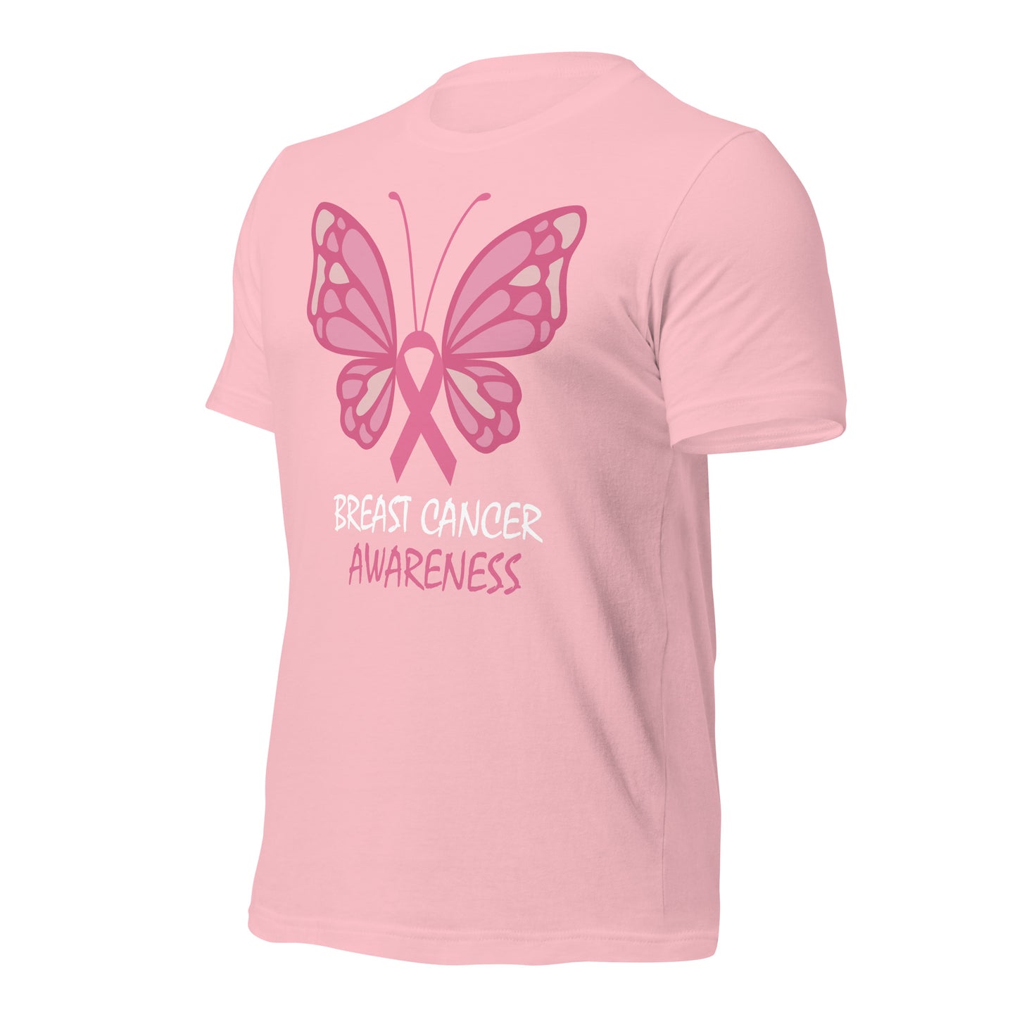Breast Cancer Awareness Butterfly Bella Canvas Adult T-Shirt