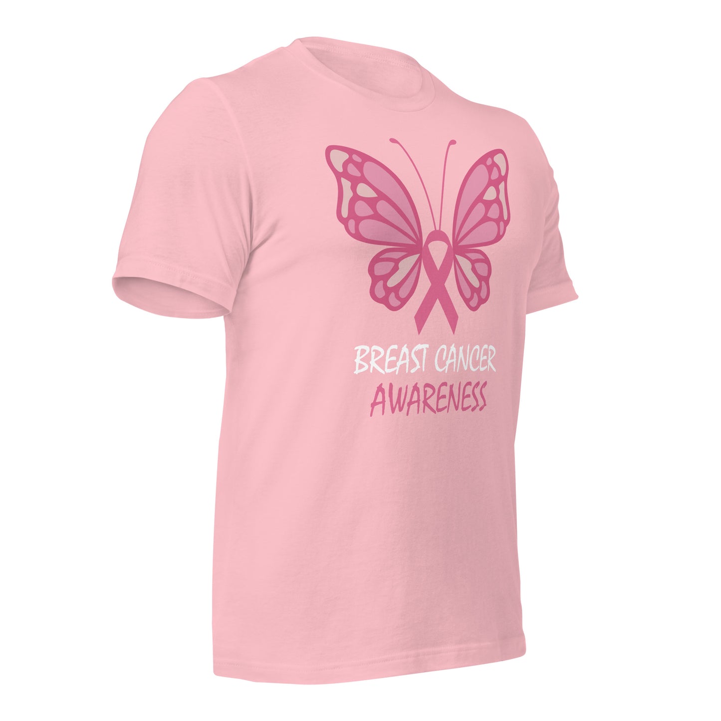 Breast Cancer Awareness Butterfly Bella Canvas Adult T-Shirt