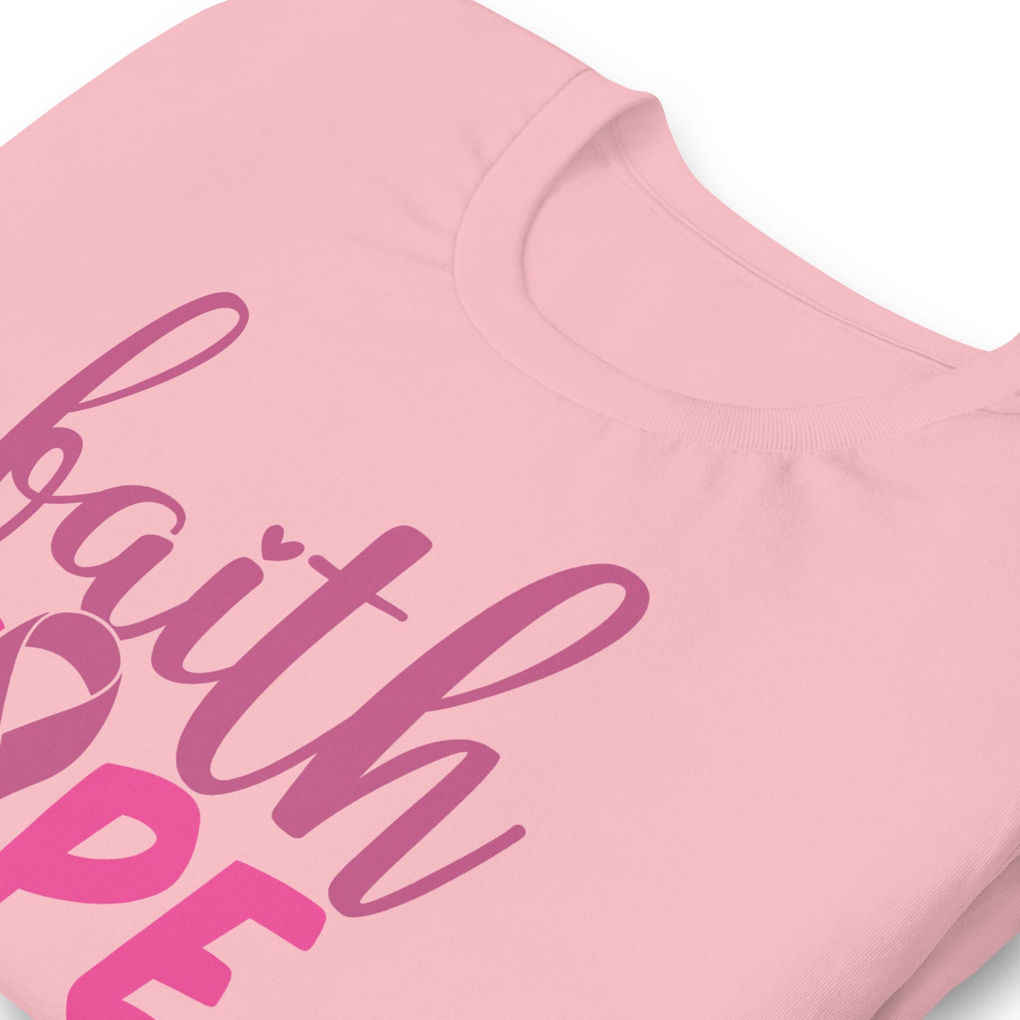 Faith Hope Love Breast Cancer Awareness Bella Canvas Adult T-Shirt