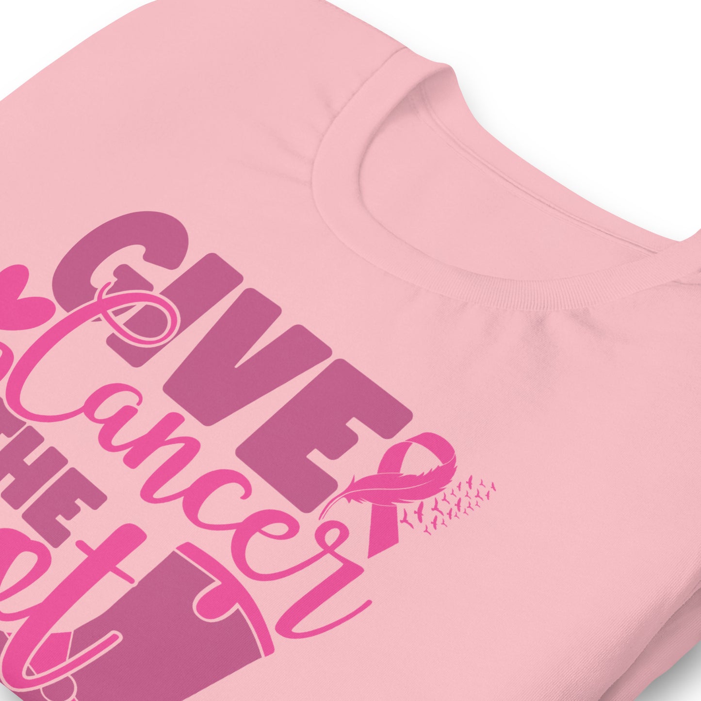 Give Cancer The Boot Breast Cancer Awareness Bella Canvas Adult T-Shirt