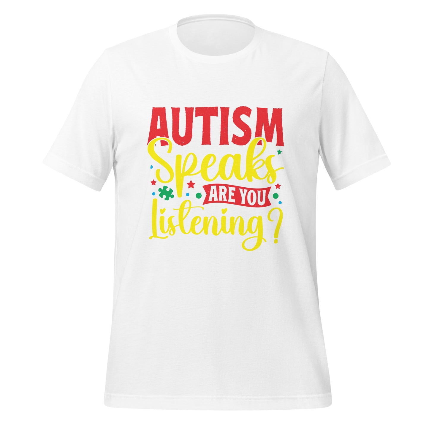 Autism Acceptance Together Quality Cotton Bella Canvas Adult T-Shirt