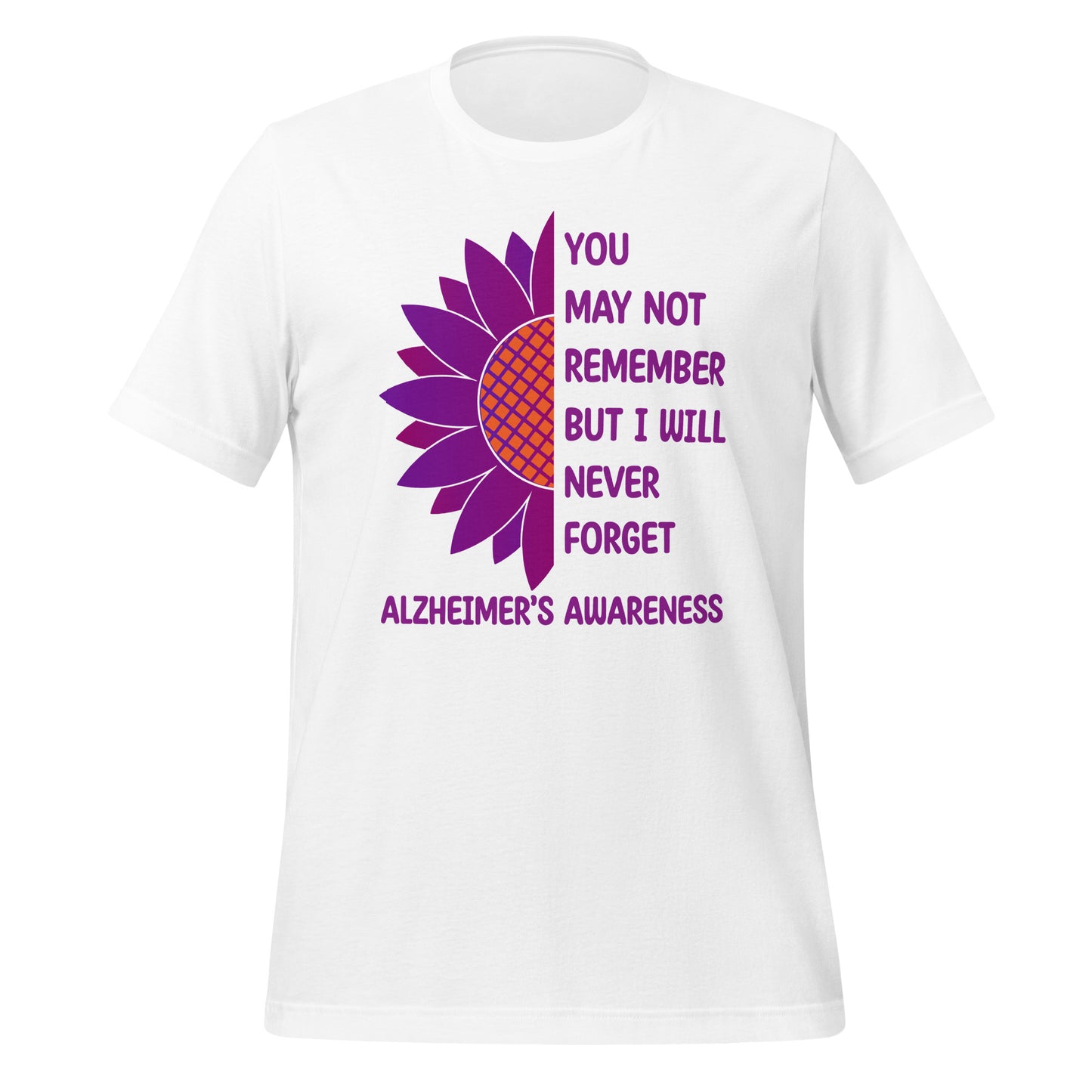 Alzheimer's Awareness Quality Cotton Bella Canvas Adult T-Shirt