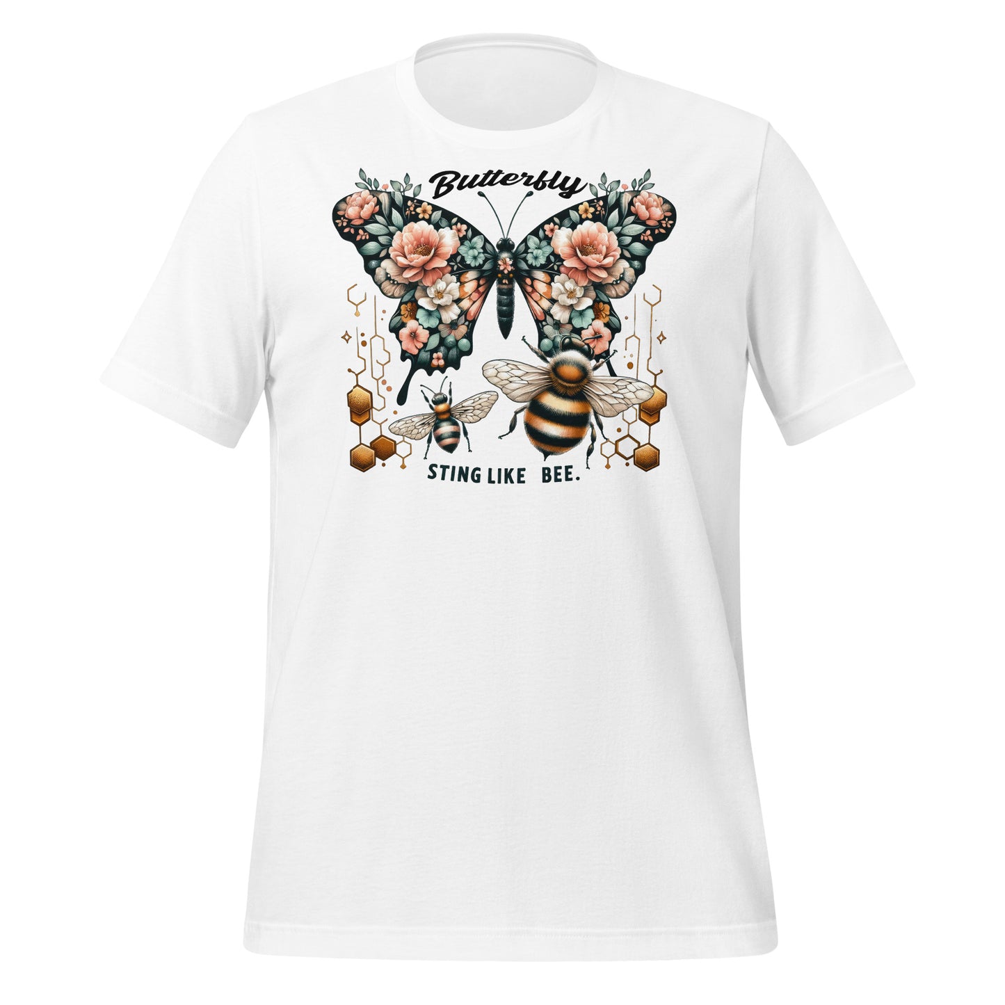 Butterfly, Sting Like a Bee Quality Cotton Bella Canvas Adult T-Shirt