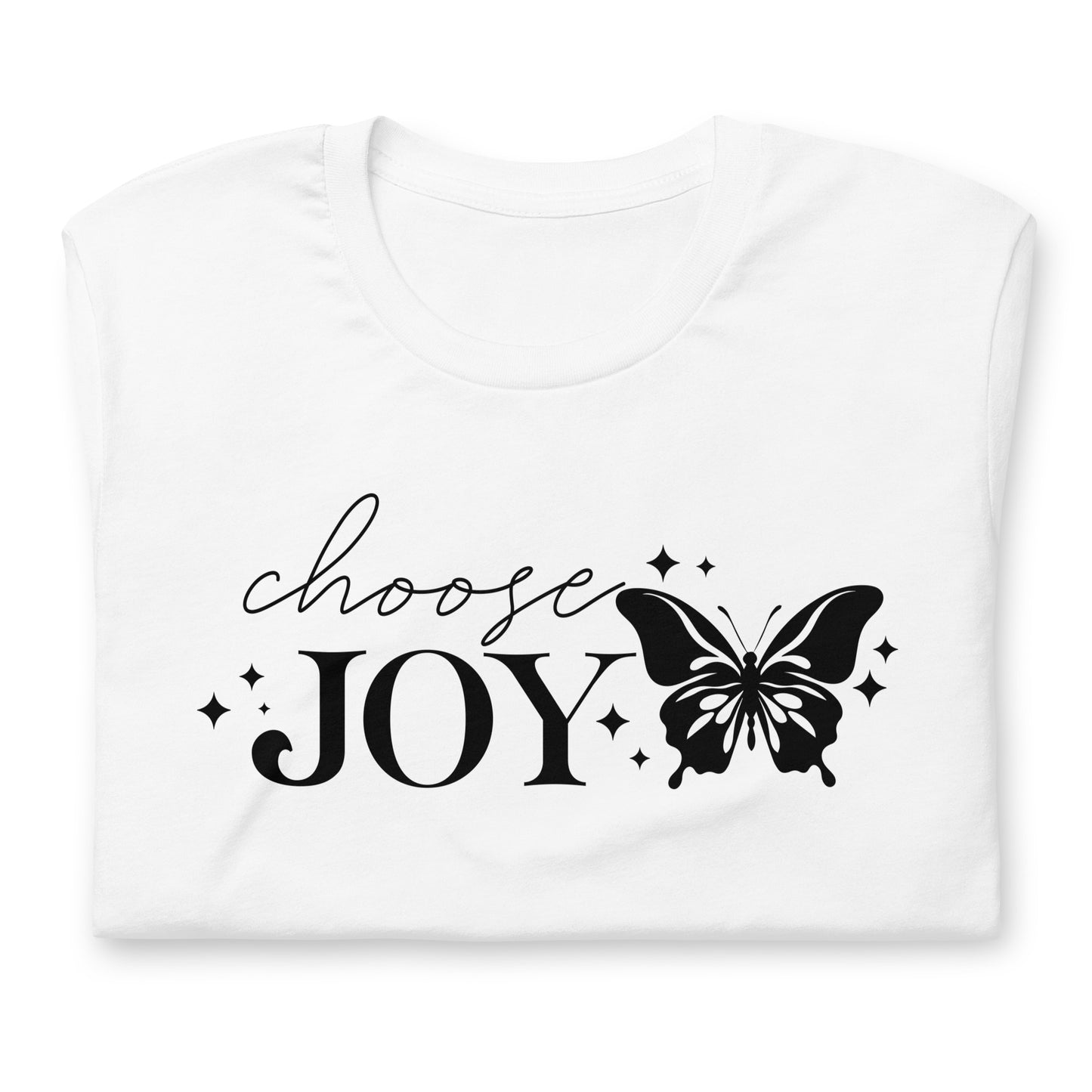 Choose Joy Butterfly Quality Cotton Bella Canvas Adult T-Shirt