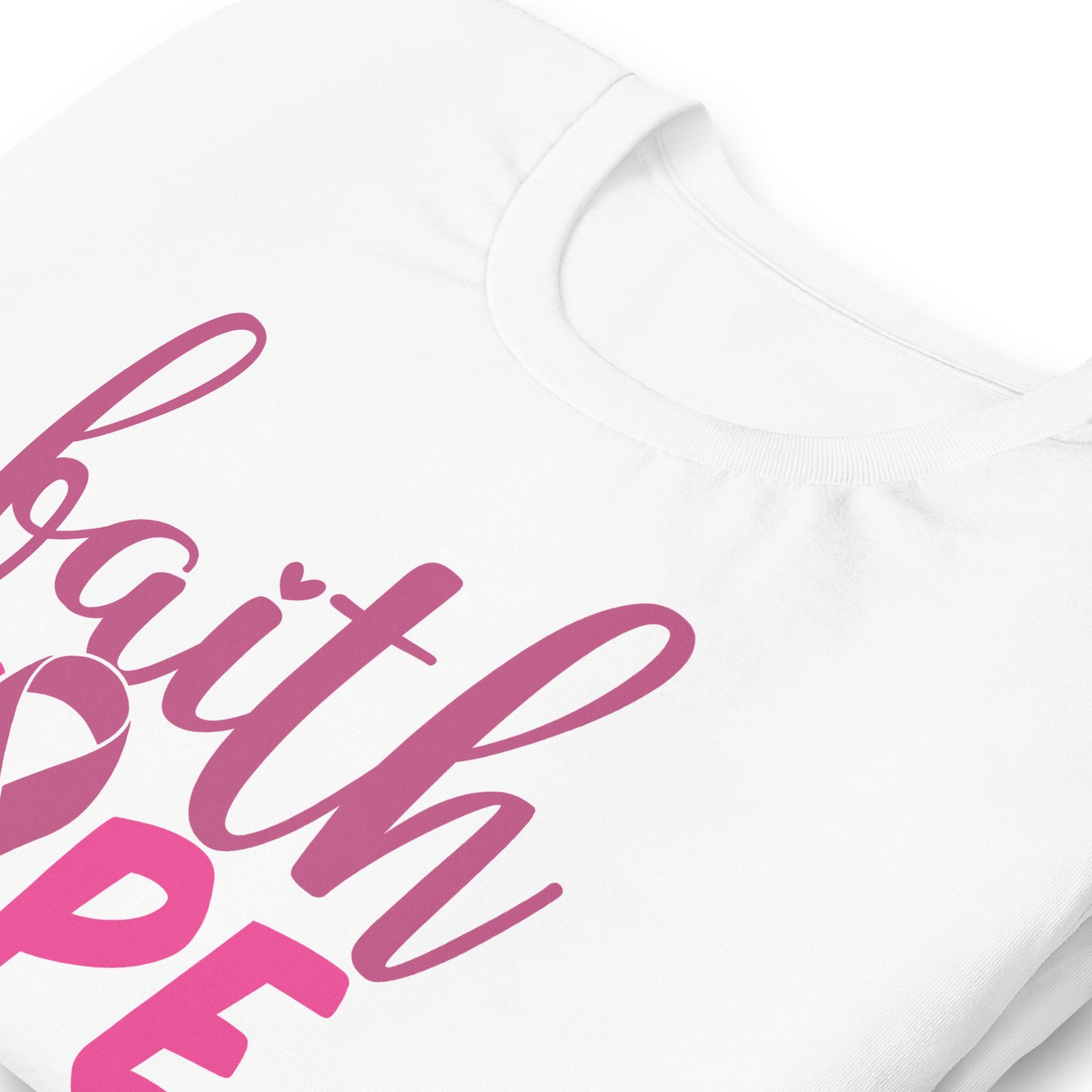 Faith Hope Love Breast Cancer Awareness Bella Canvas Adult T-Shirt