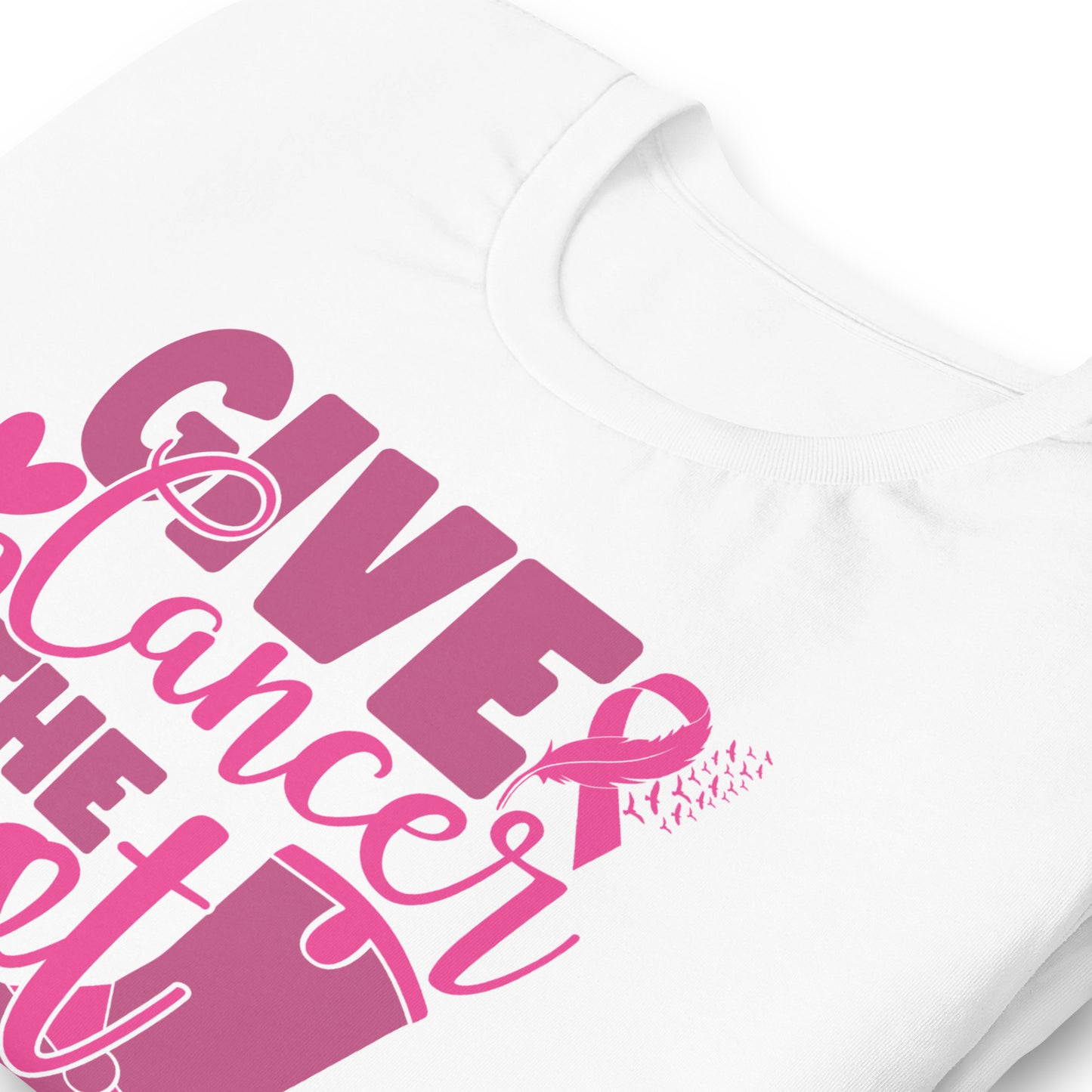 Give Cancer The Boot Breast Cancer Awareness Bella Canvas Adult T-Shirt