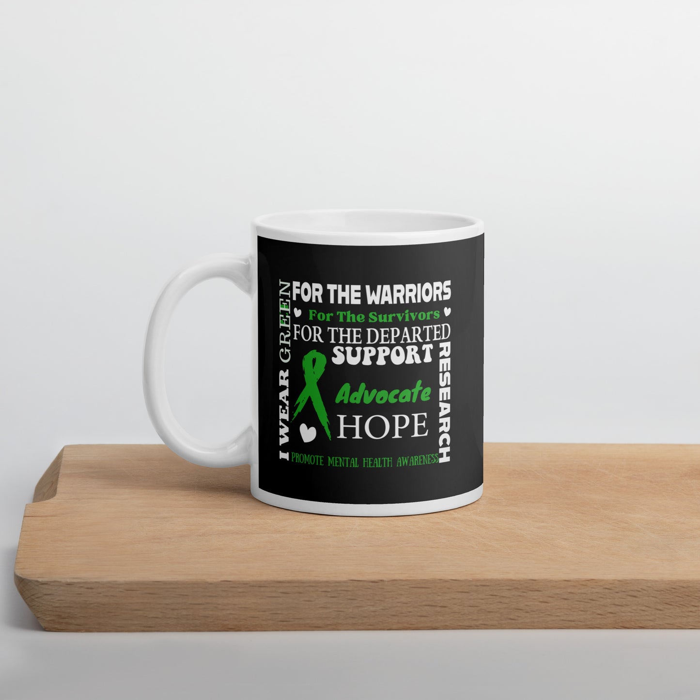 Mental Health Awareness White Ceramic Coffee Mug