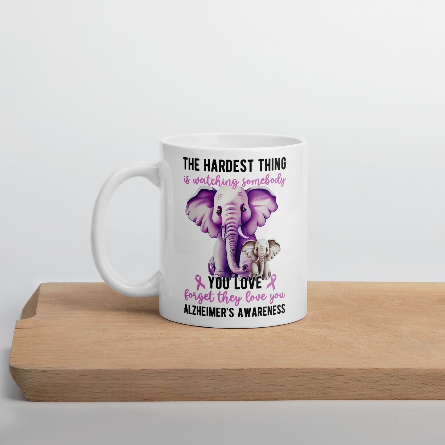 The Hardest Thing Alzheimer's Awareness Ceramic Coffee Mug