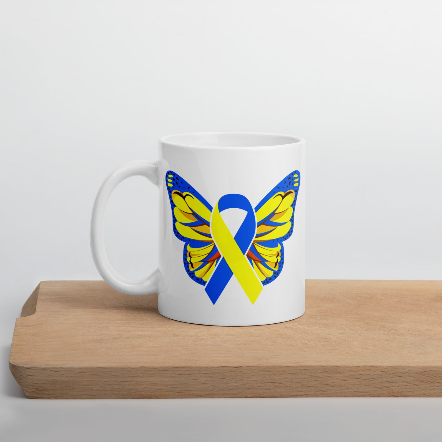 Down Syndrome Awareness Butterfly Ceramic Coffee Mug