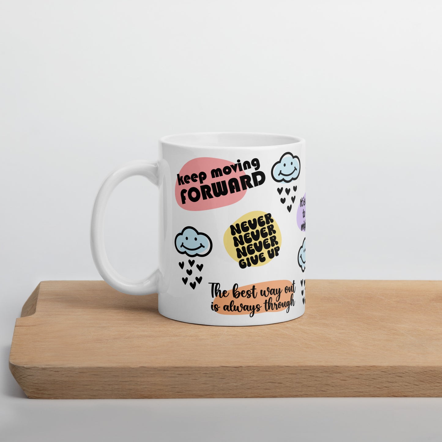 Never Give Up Self Care Awareness Ceramic Coffee Mug
