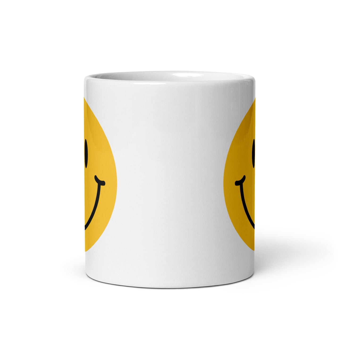 Smiley Face White Ceramic Coffee Mug